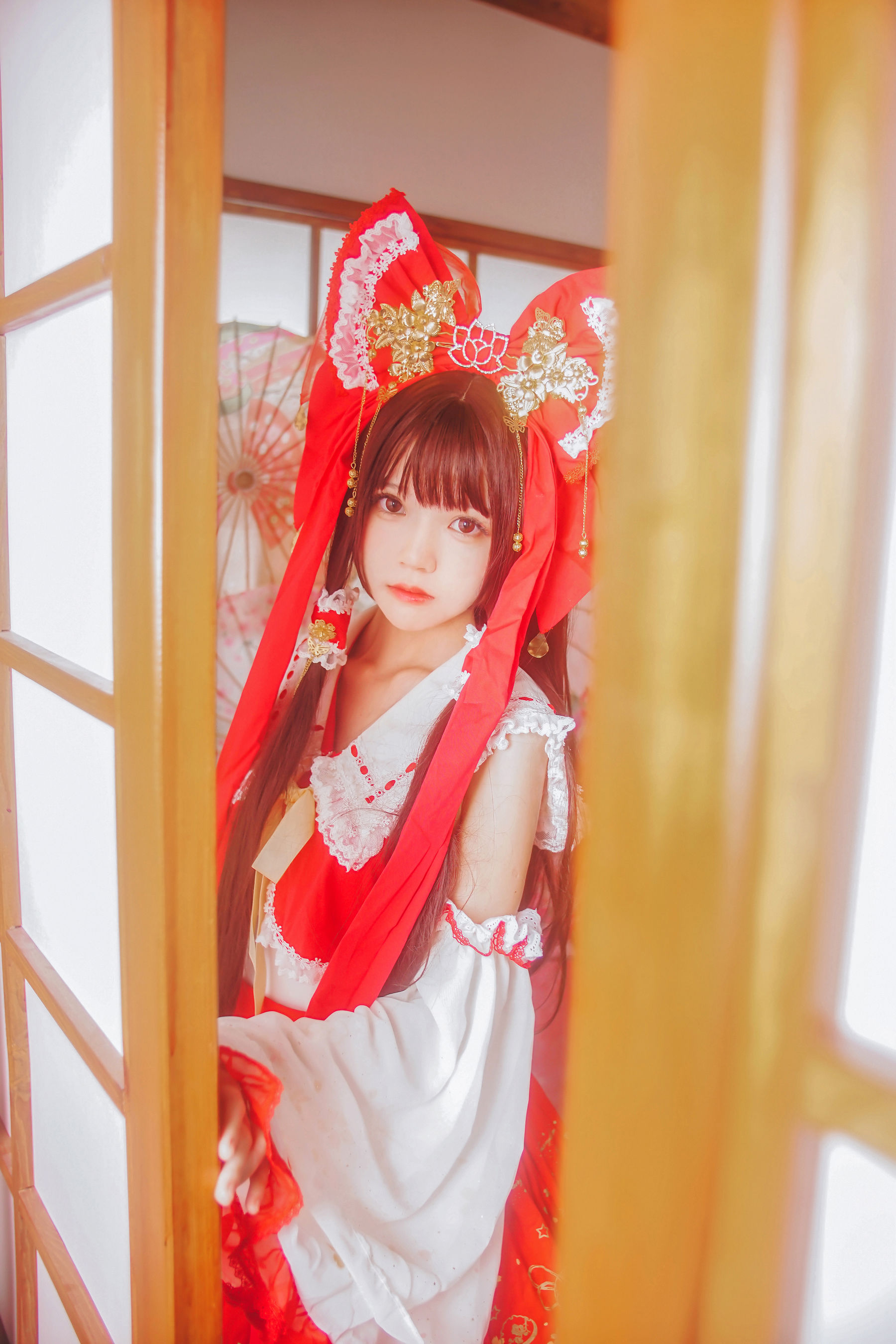 [萝莉COS] 疯猫ss《灵梦》 Cosplay-第3张