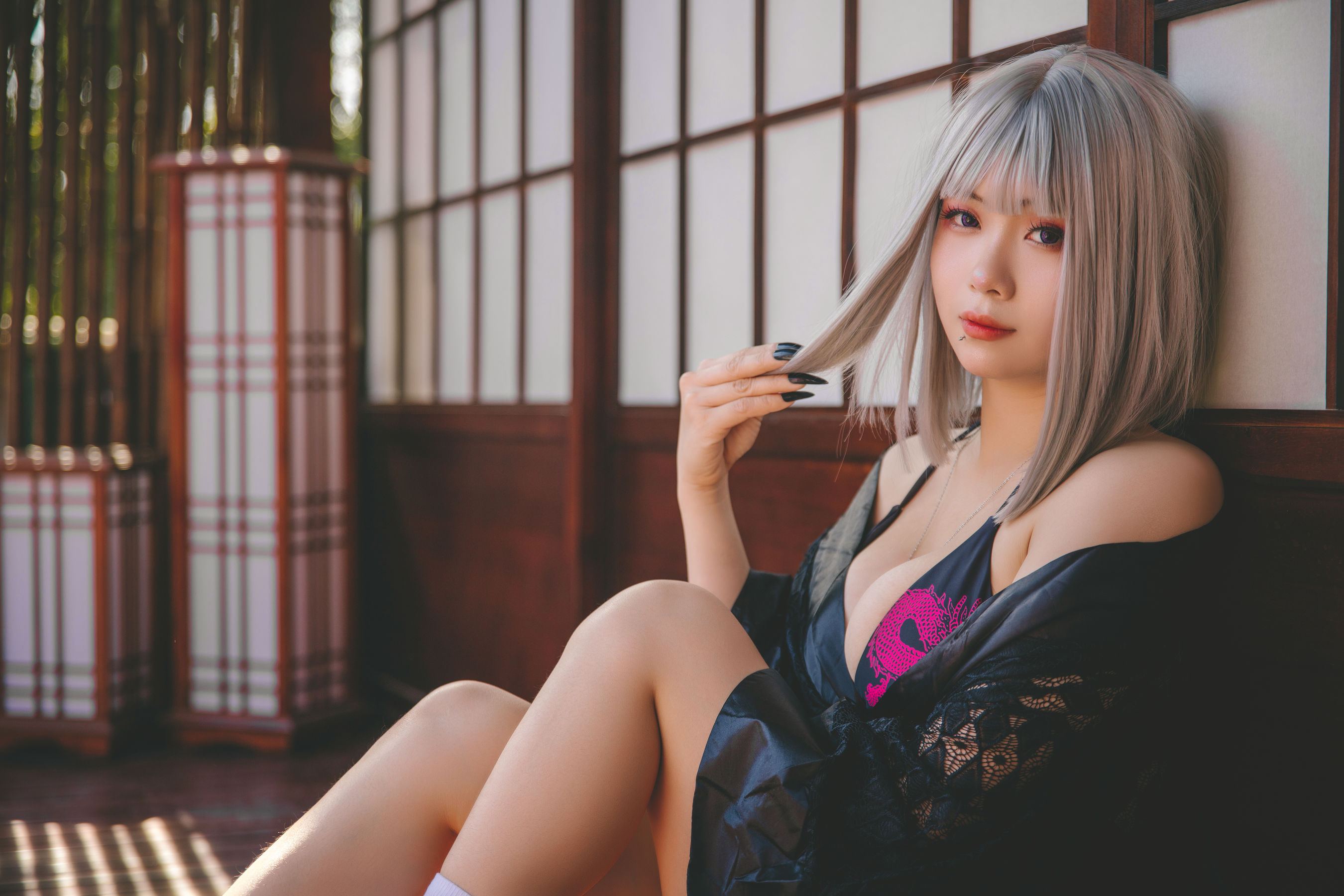 末夜787 – 五月舰长 和服 Cosplay-第52张