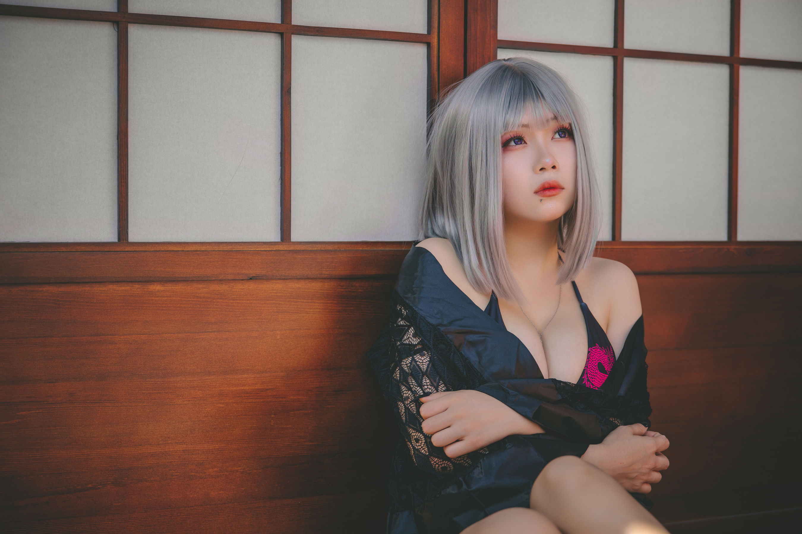 末夜787 – 五月舰长 和服 Cosplay-第48张