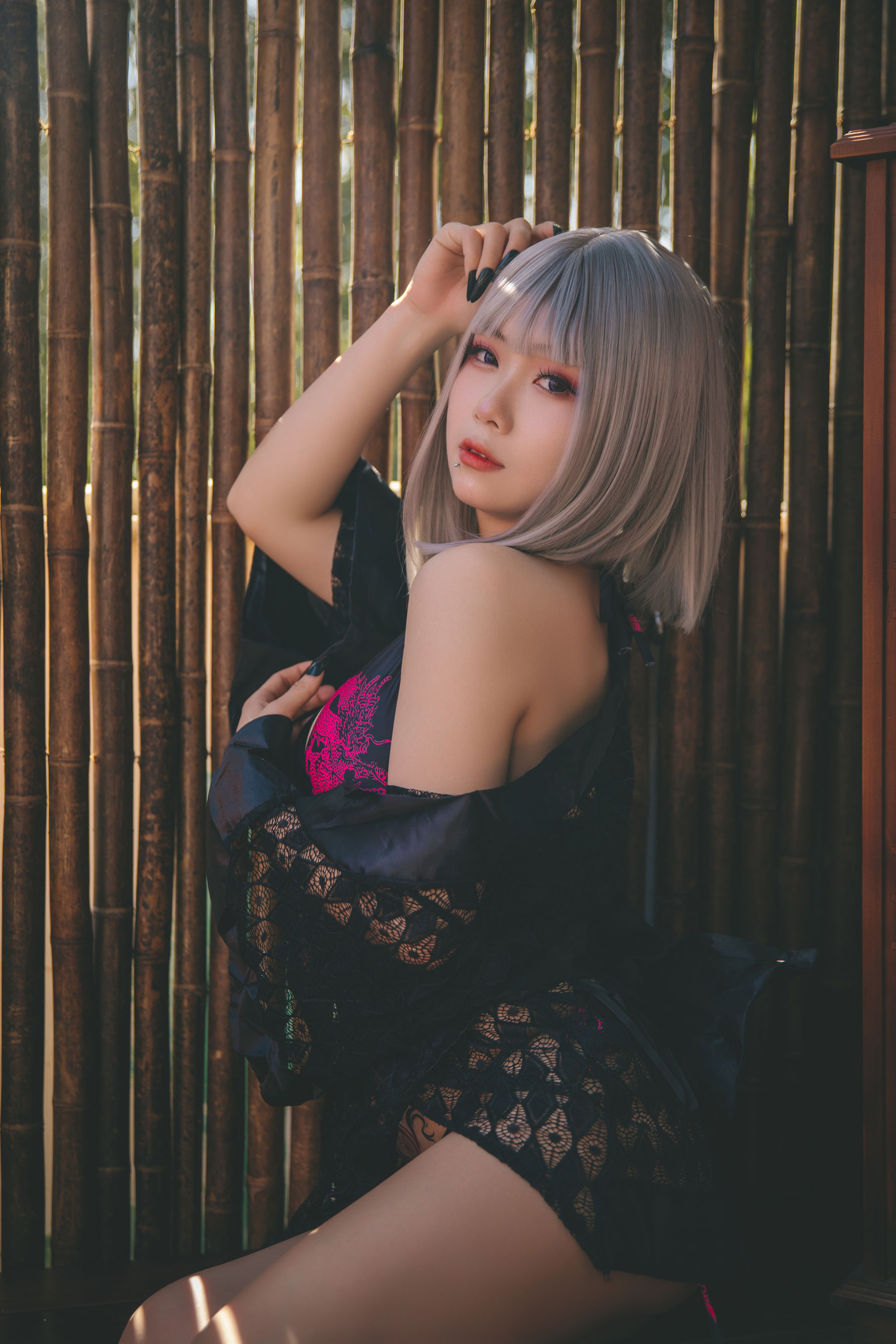 末夜787 – 五月舰长 和服 Cosplay-第22张