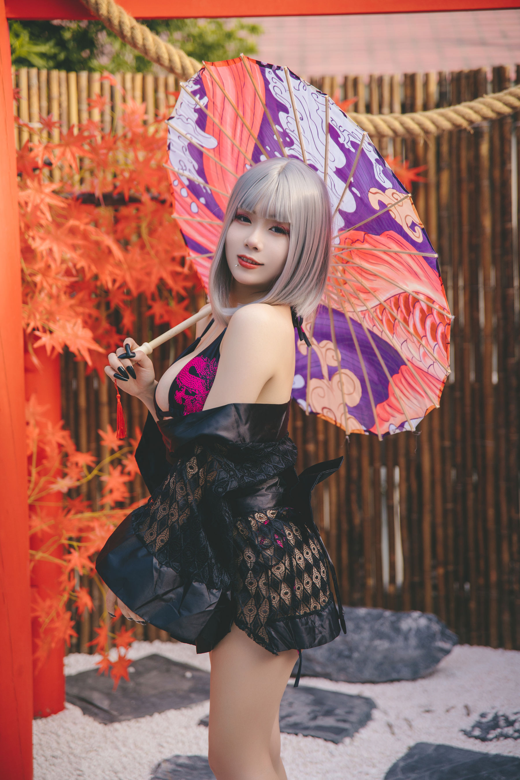 末夜787 – 五月舰长 和服 Cosplay-第61张