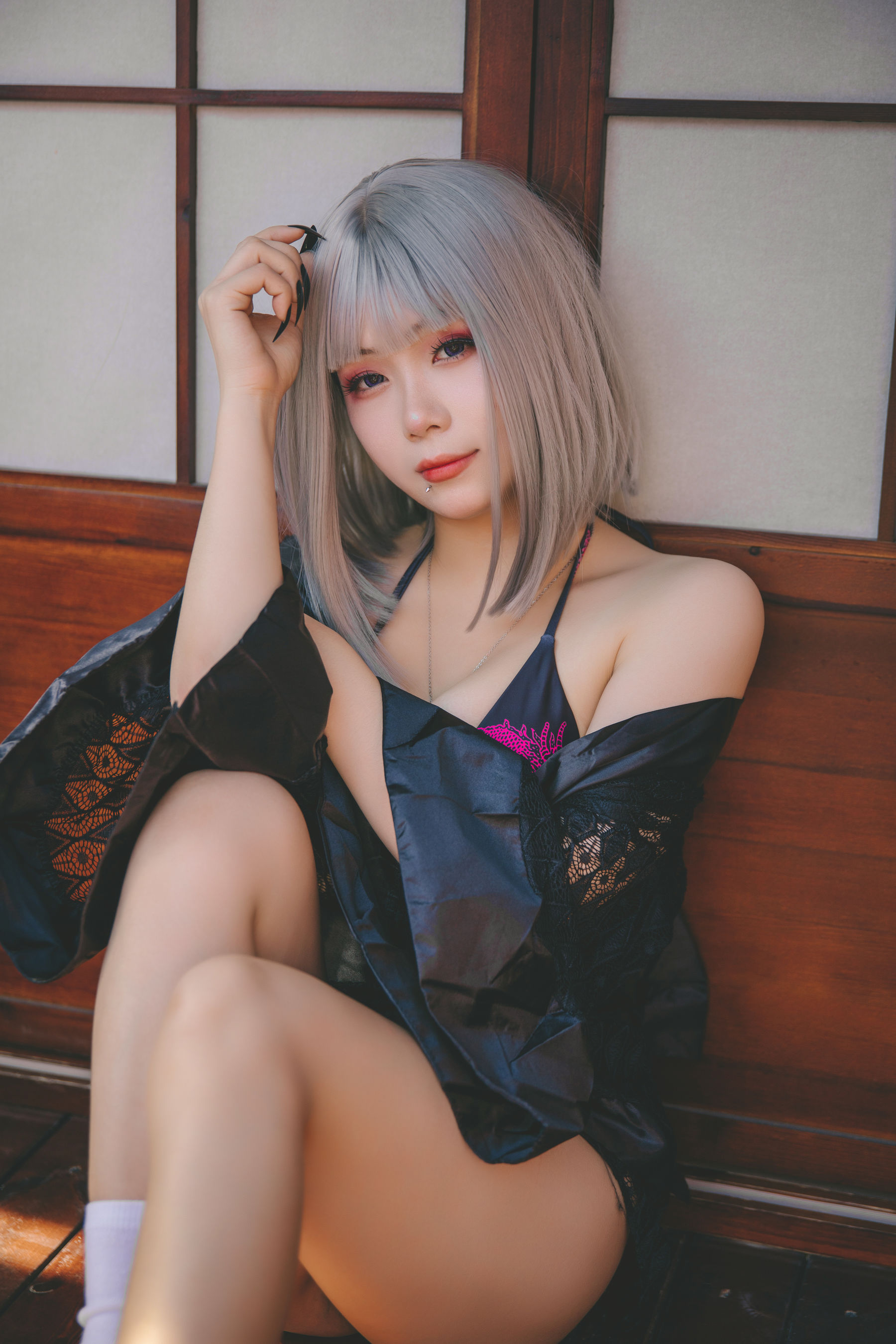 末夜787 – 五月舰长 和服 Cosplay-第51张