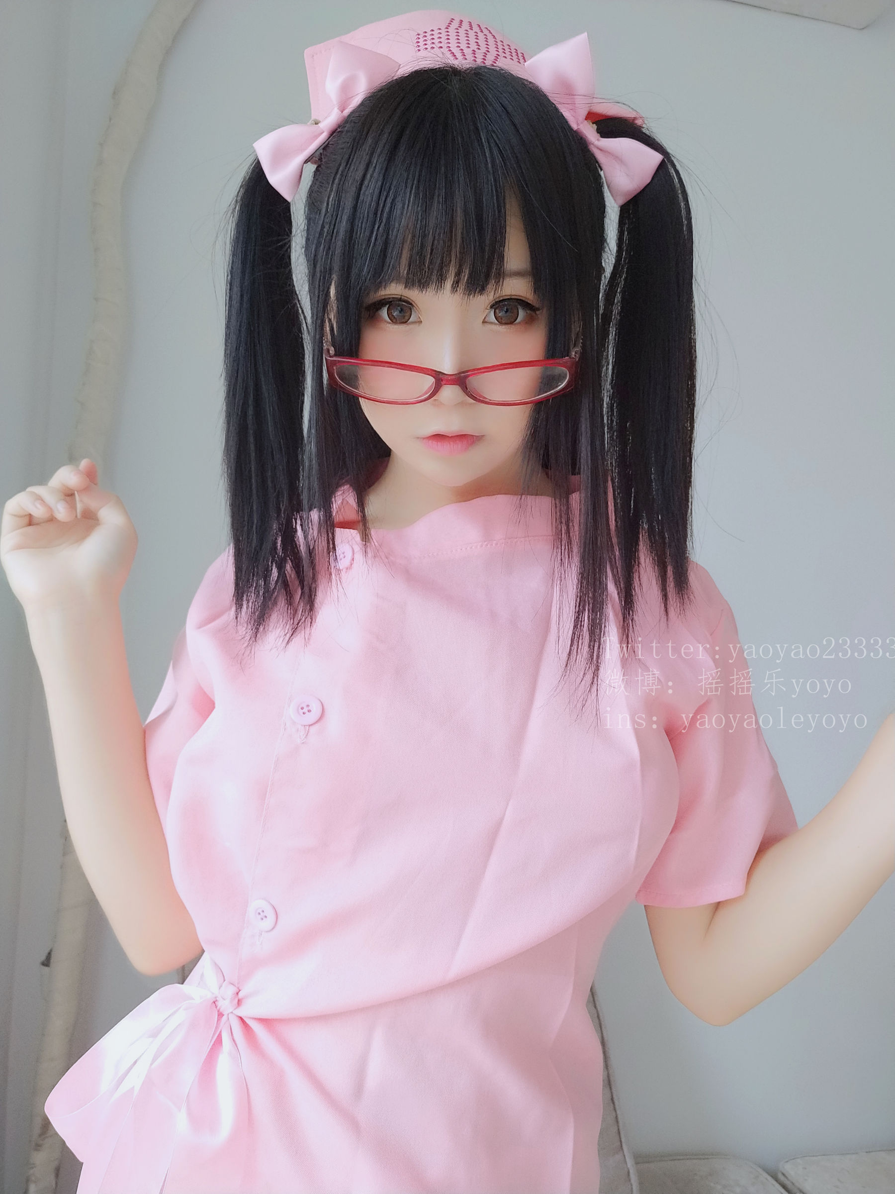 萌妹子Coser摇摇乐yoyo 可爱粉色护士 Cosplay-第98张