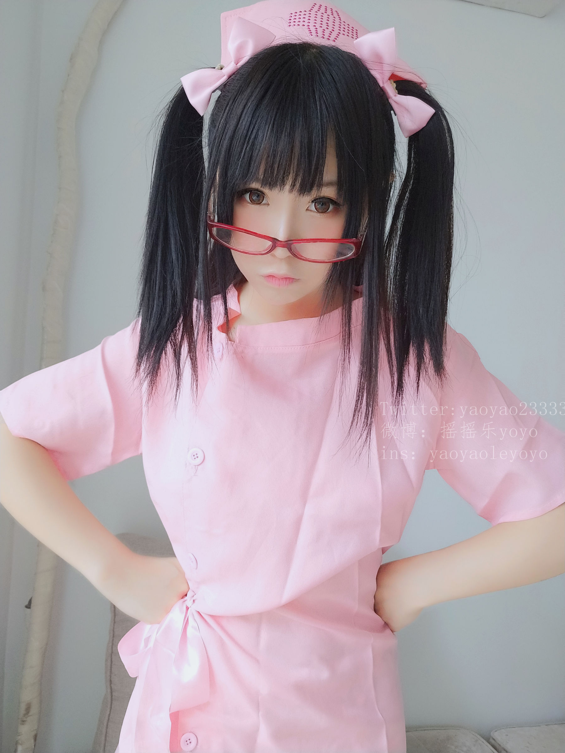 萌妹子Coser摇摇乐yoyo 可爱粉色护士 Cosplay-第100张