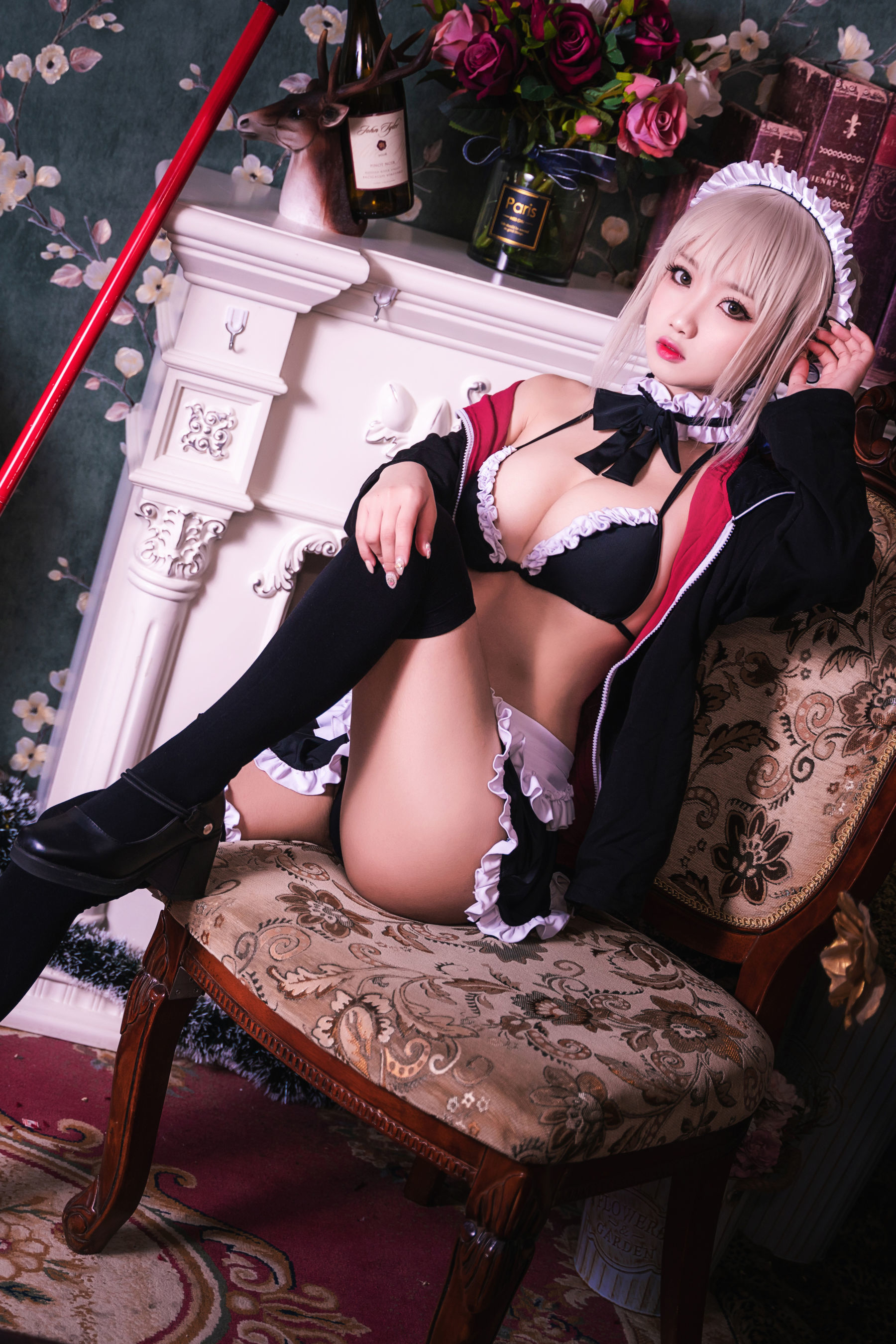 [萝莉COS] 鬼畜瑶 – 黑丝女仆 Cosplay-第14张