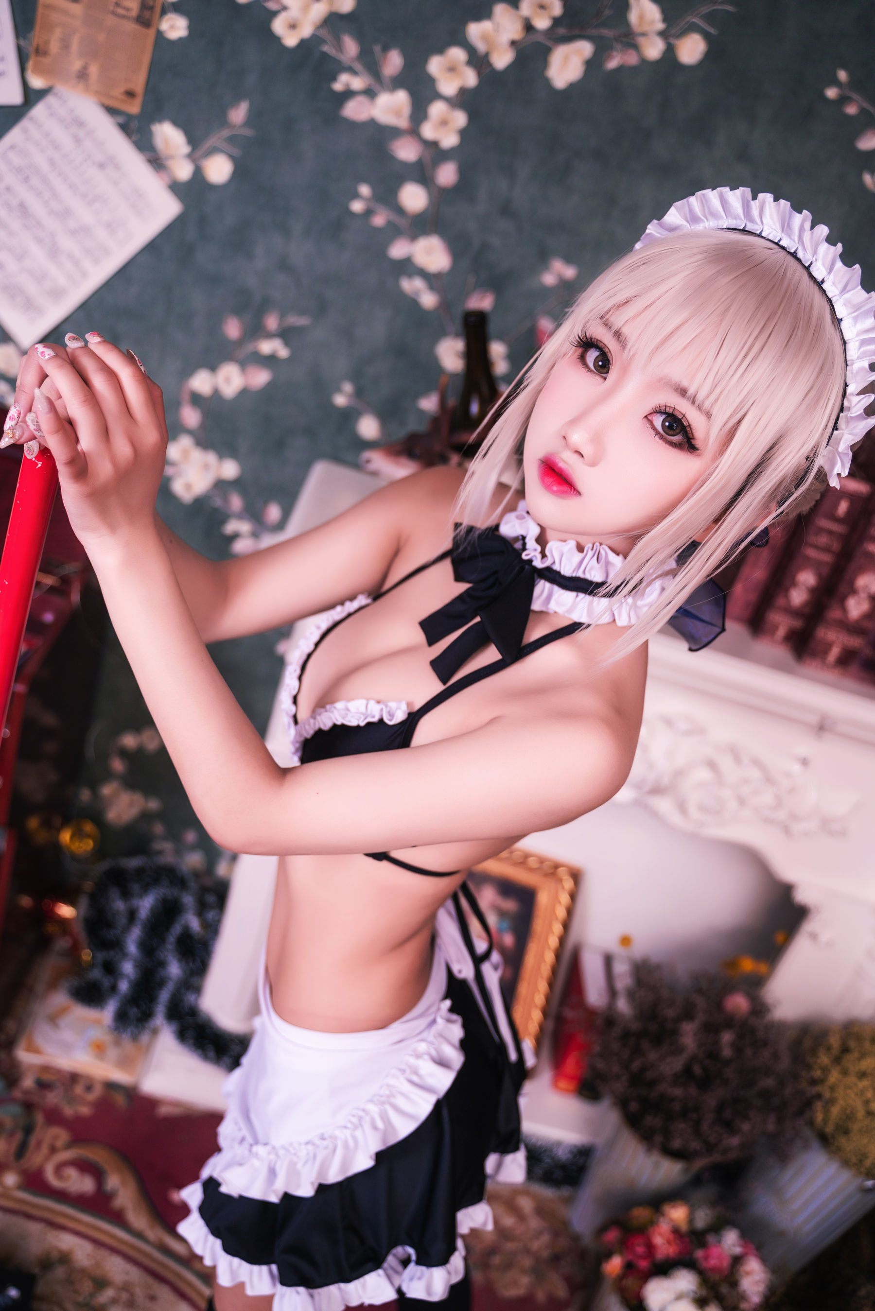 [萝莉COS] 鬼畜瑶 – 黑丝女仆 Cosplay-第13张