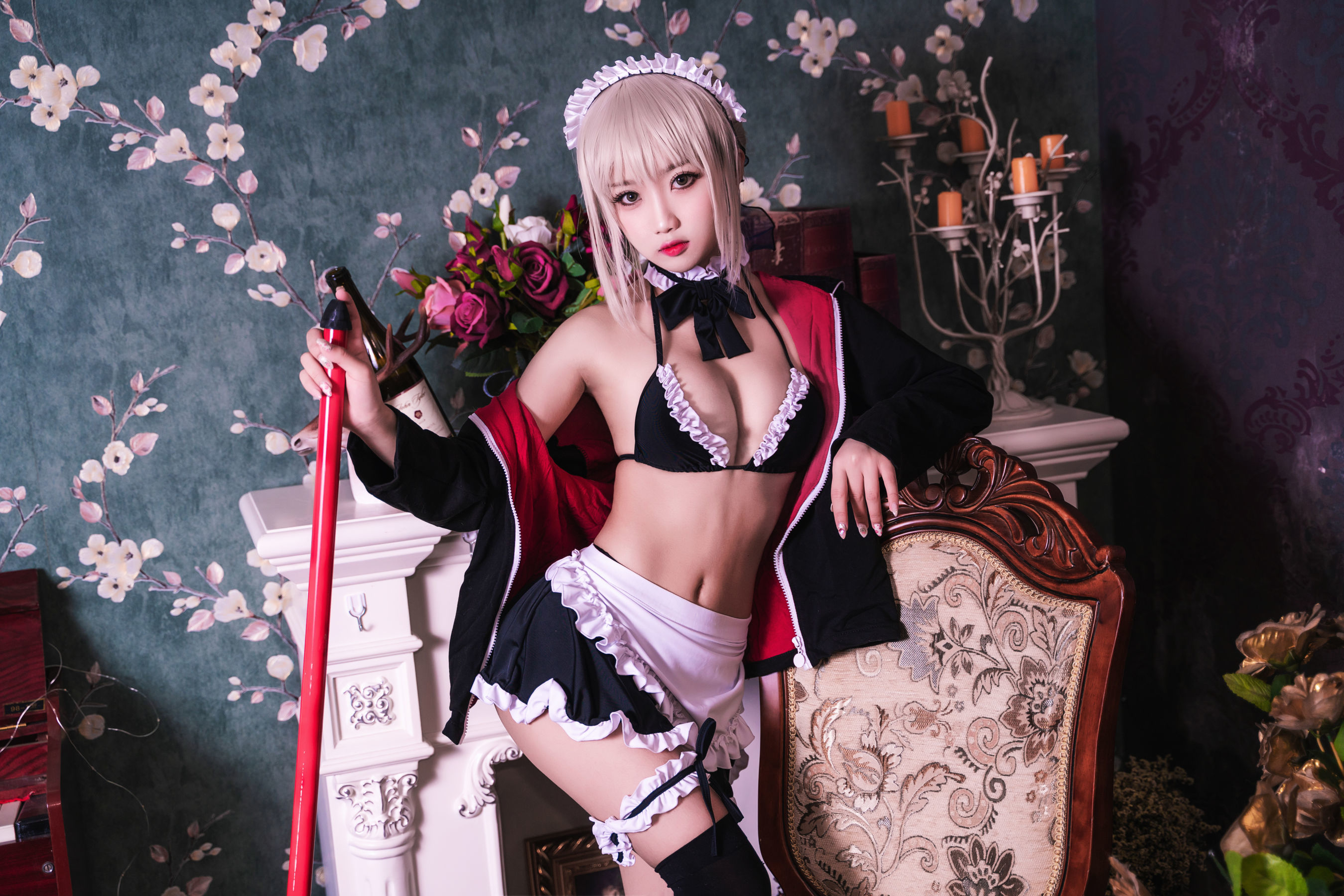 [萝莉COS] 鬼畜瑶 – 黑丝女仆 Cosplay-第23张