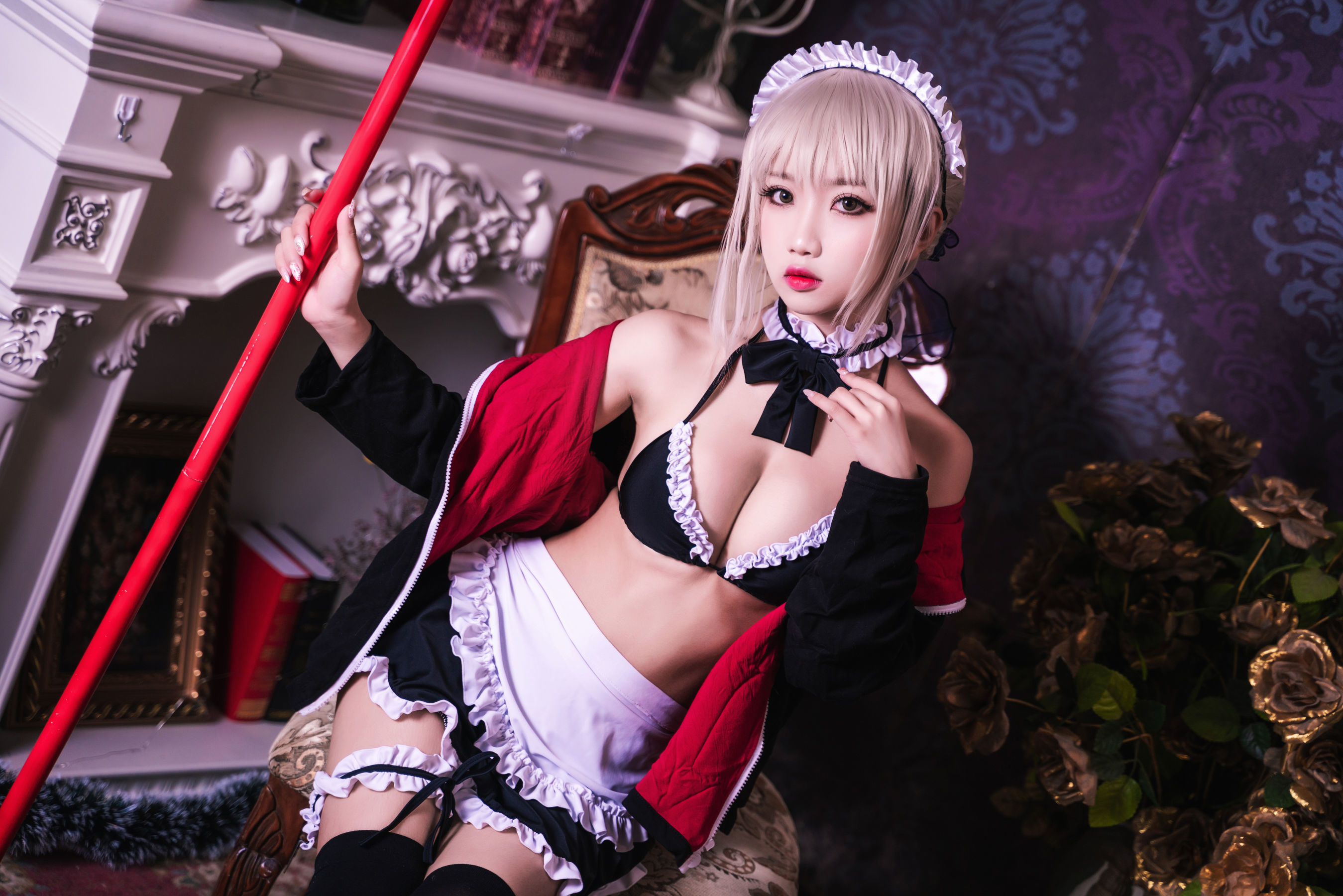 [萝莉COS] 鬼畜瑶 – 黑丝女仆 Cosplay-第22张