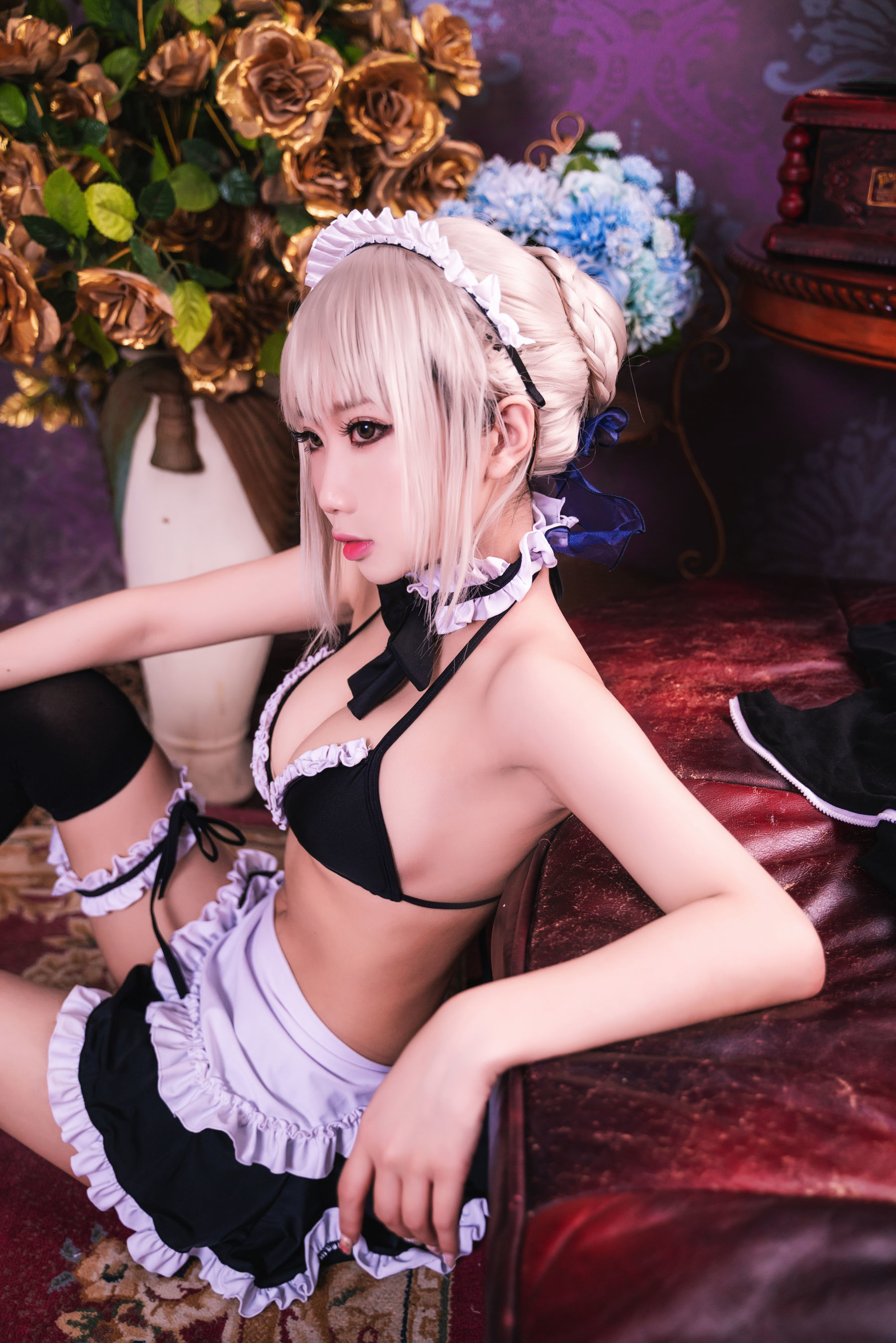 [萝莉COS] 鬼畜瑶 – 黑丝女仆 Cosplay-第15张