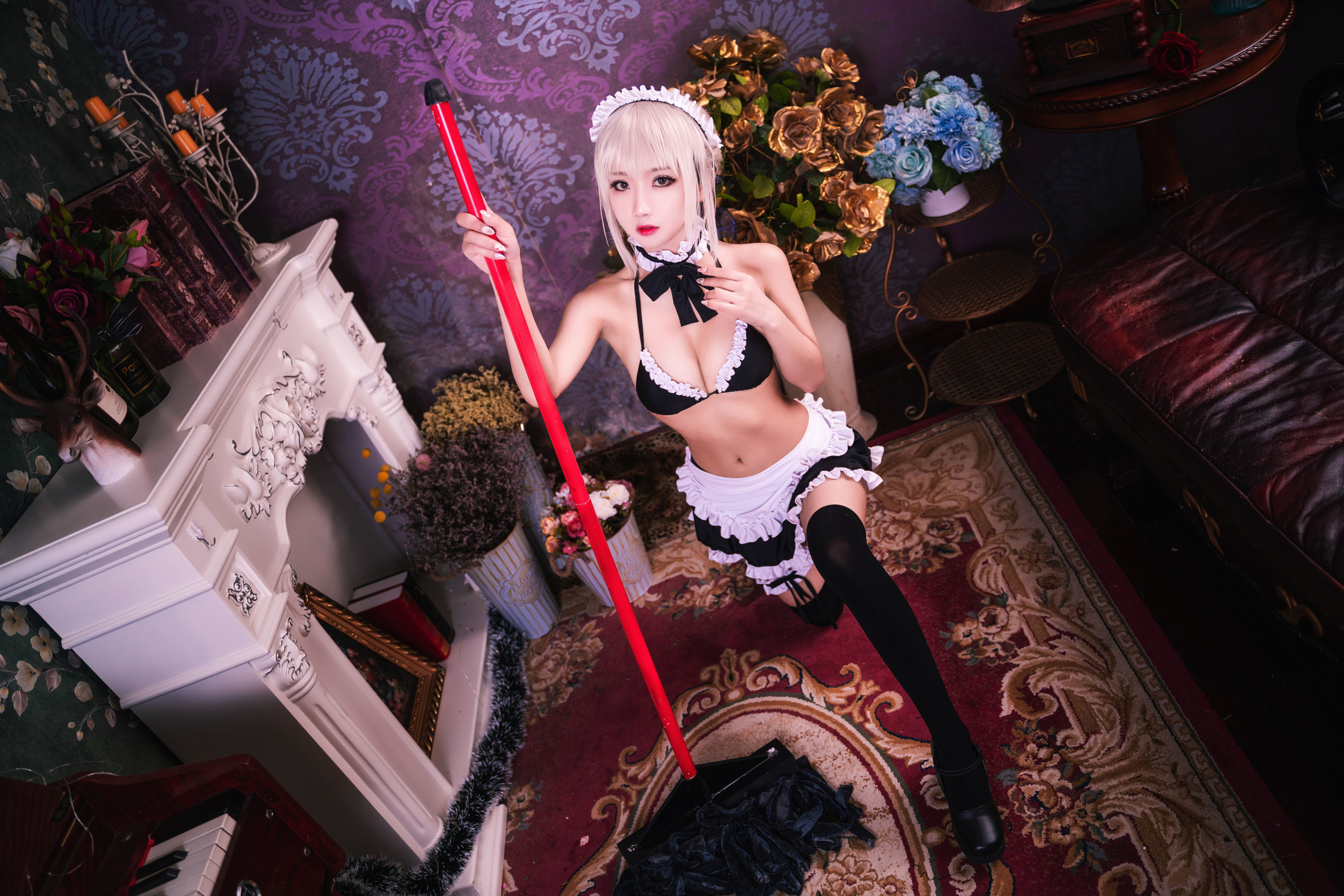 [萝莉COS] 鬼畜瑶 – 黑丝女仆 Cosplay-第16张