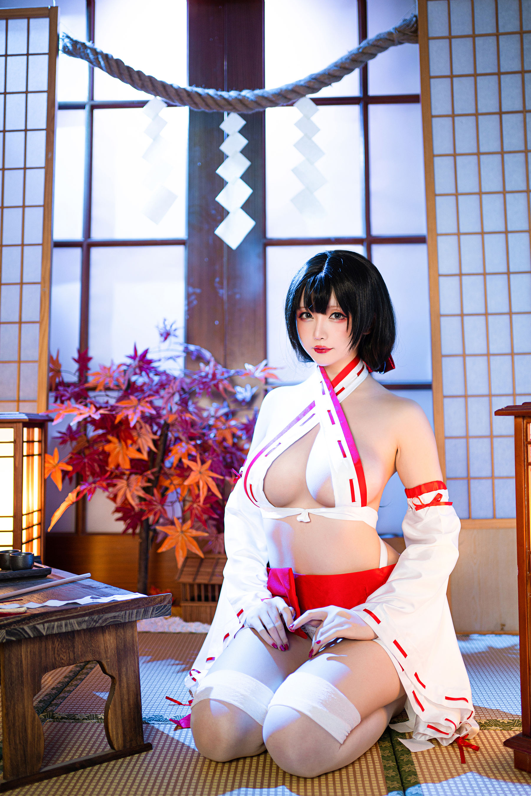 Coser小姐姐星之迟迟 – 新春巫女 Cosplay-第43张