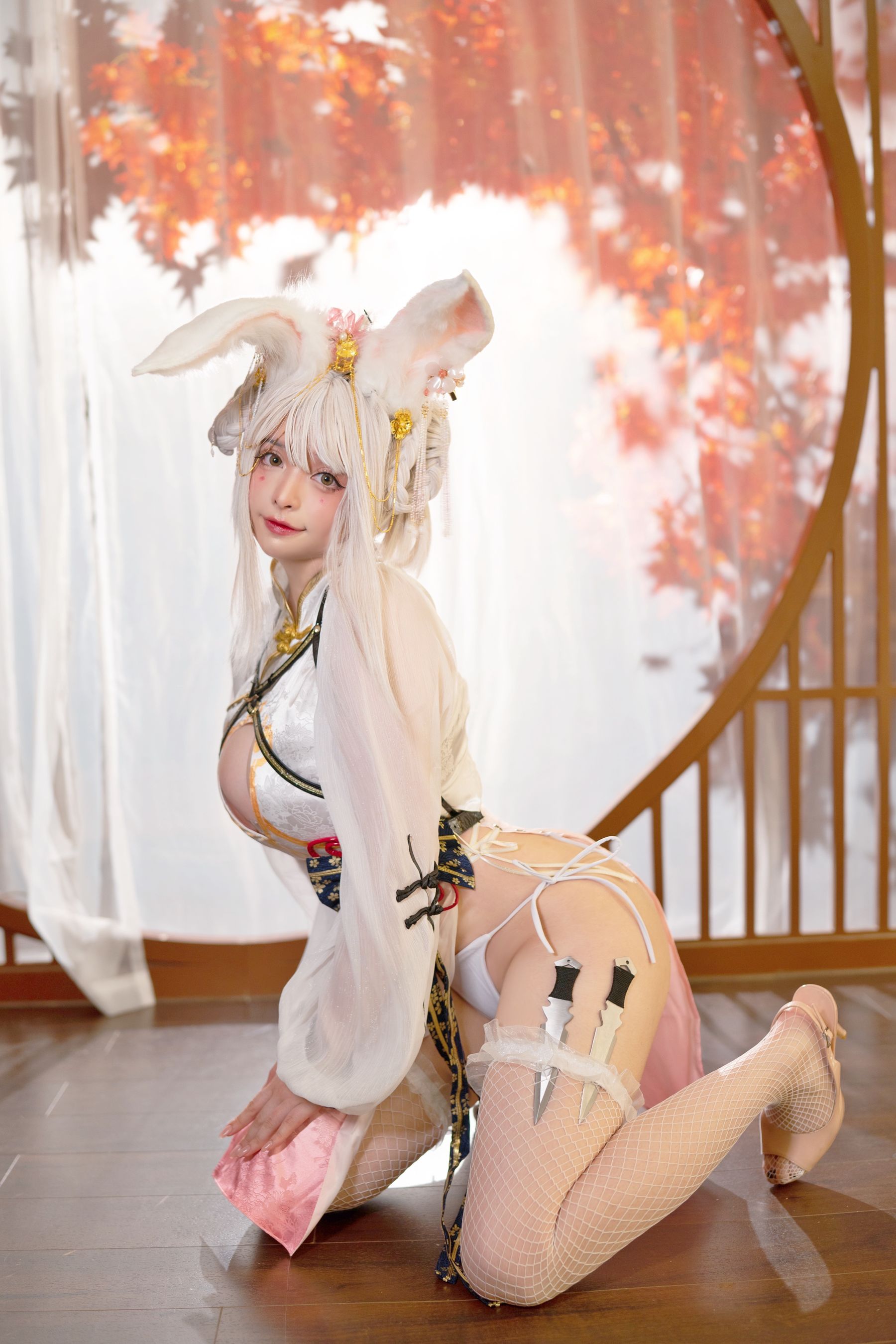 NinJA阿寨寨 – 肉肉大白兔 Cosplay-第55张