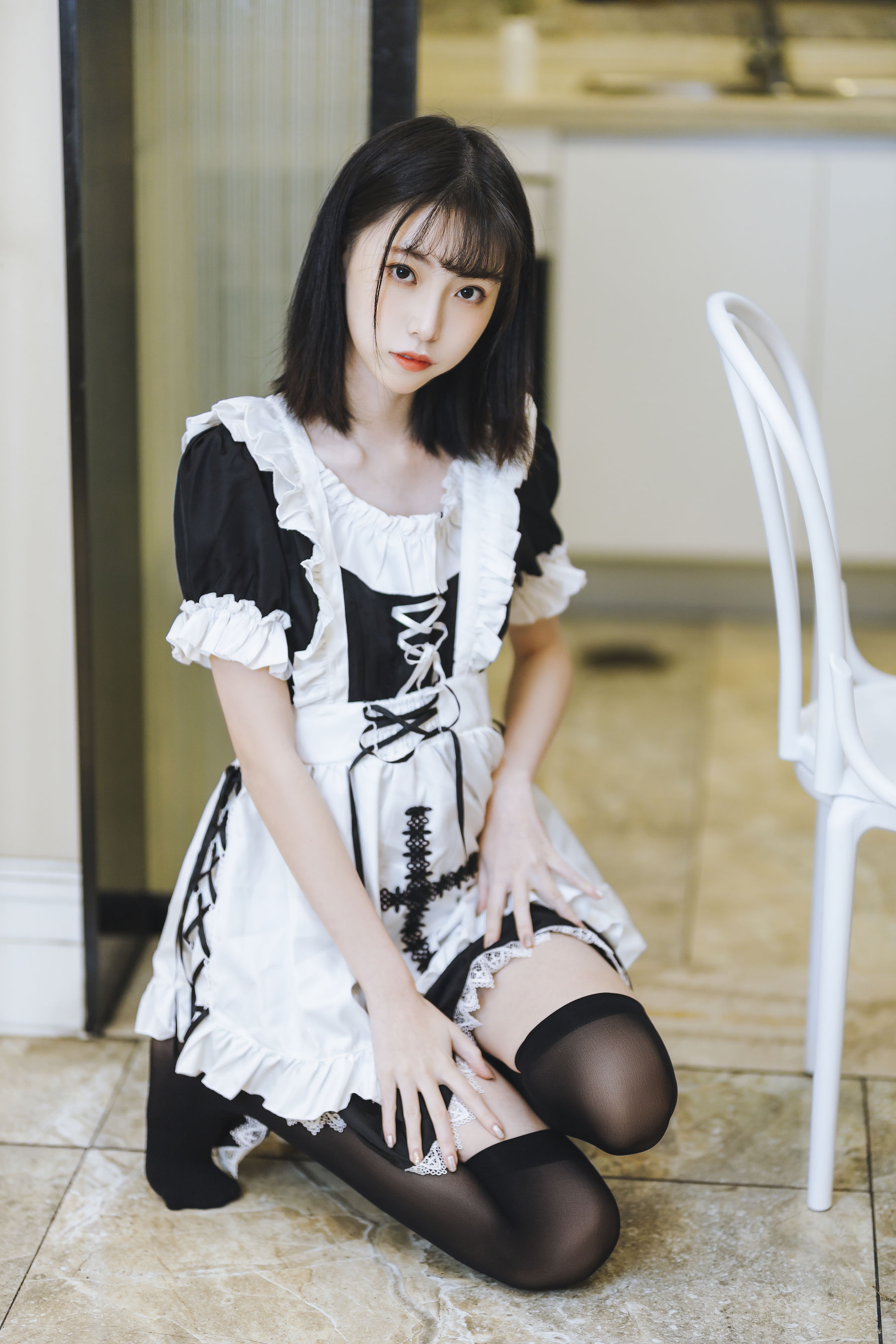 许岚(叁月life) – 短裙女仆 Cosplay-第40张