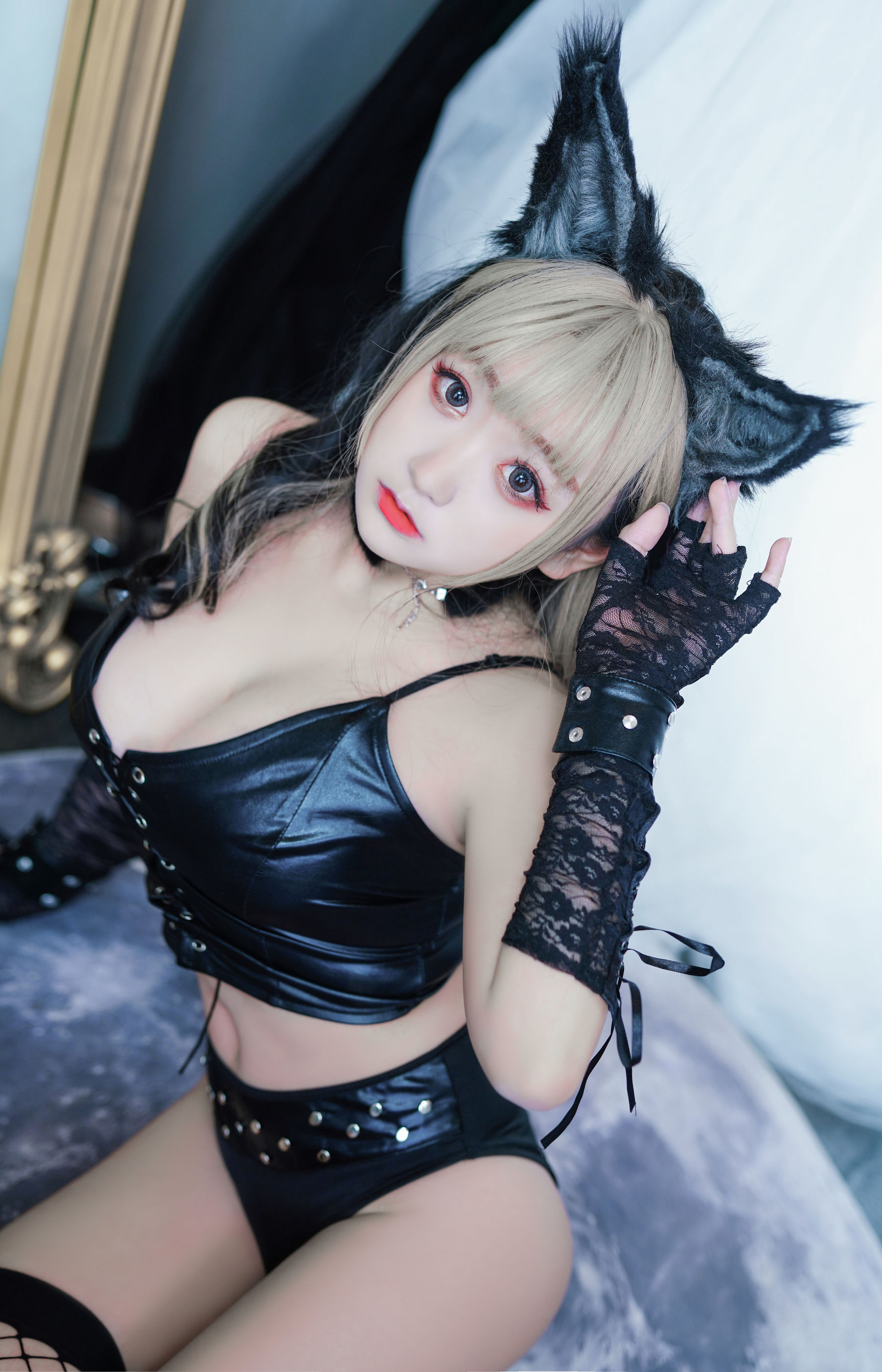 动漫博主恩田直幸 – 皮衣小狼 Cosplay-第33张