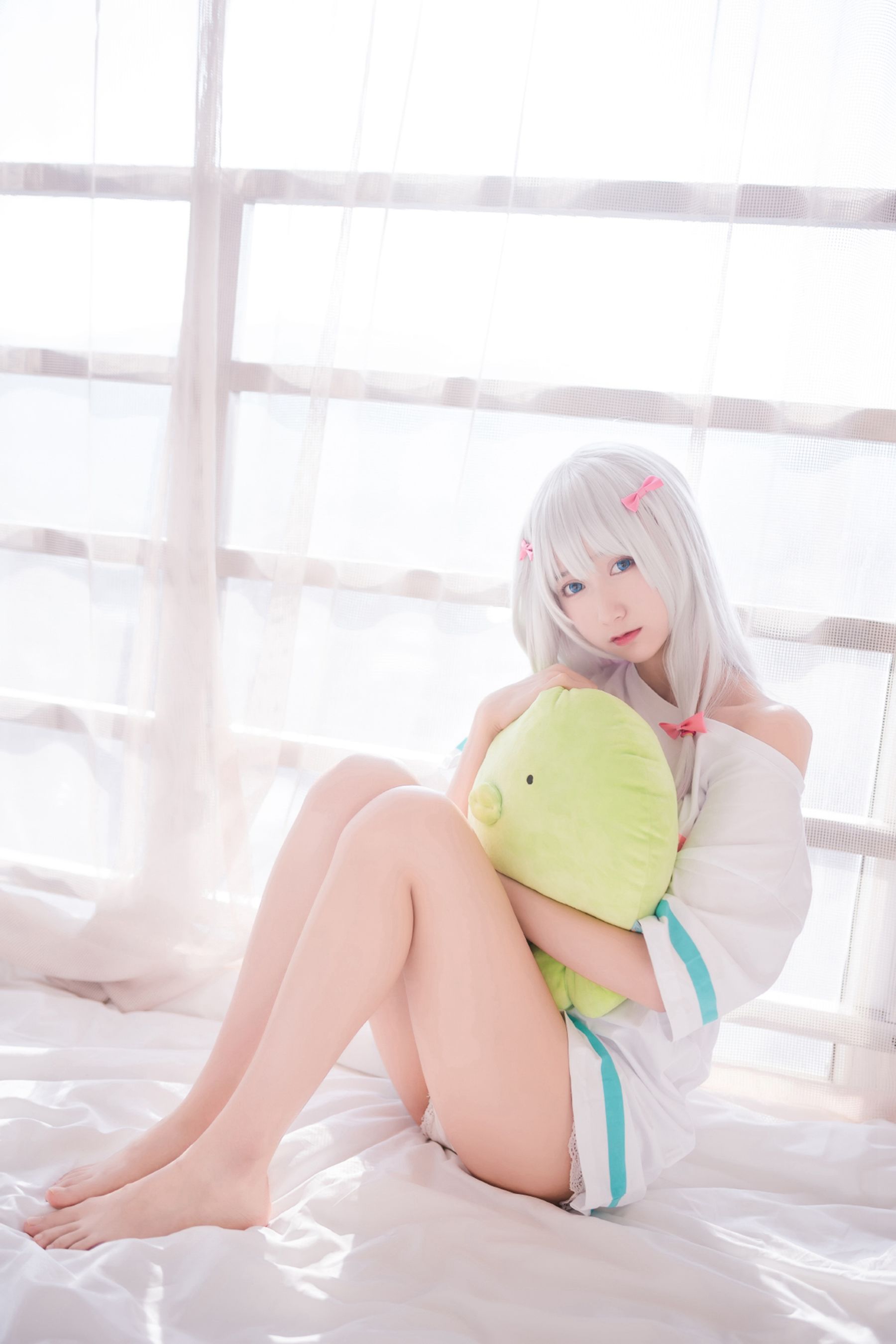 [萝莉COS] 木绵绵OwO – 白发魔女 Cosplay-第45张