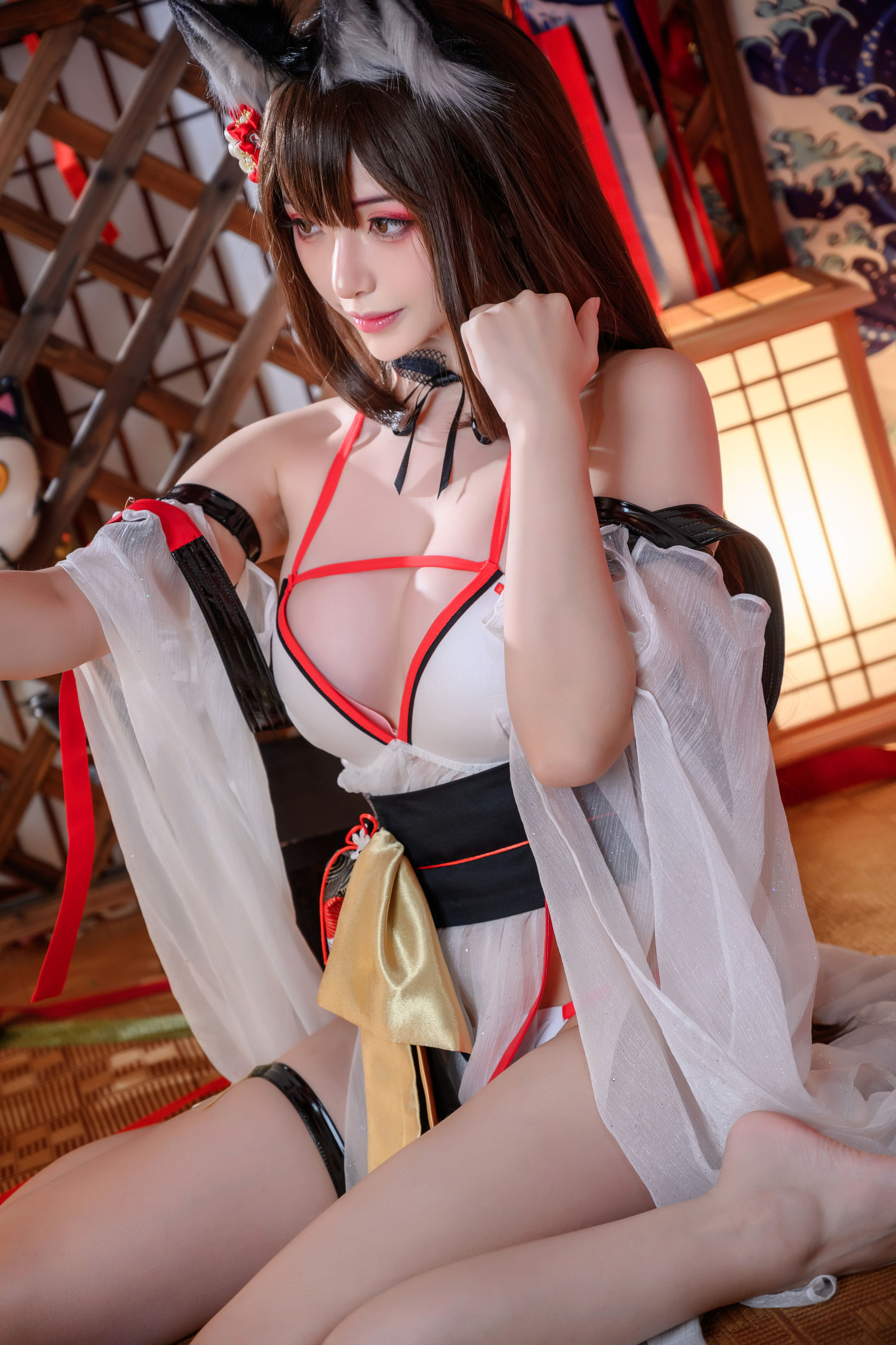 动漫博主雯妹 – 天城水着 Cosplay-第1张