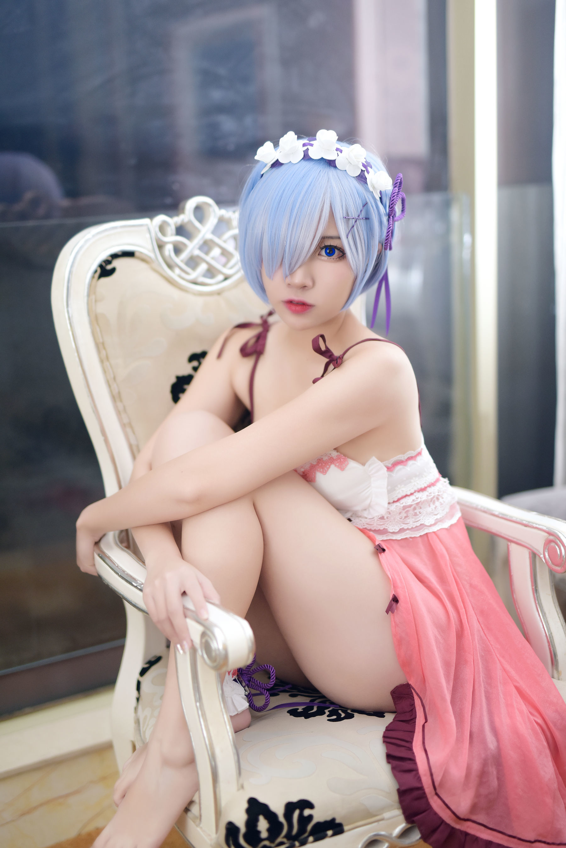 人气Coser二佐Nisa 蕾姆 Cosplay-第42张