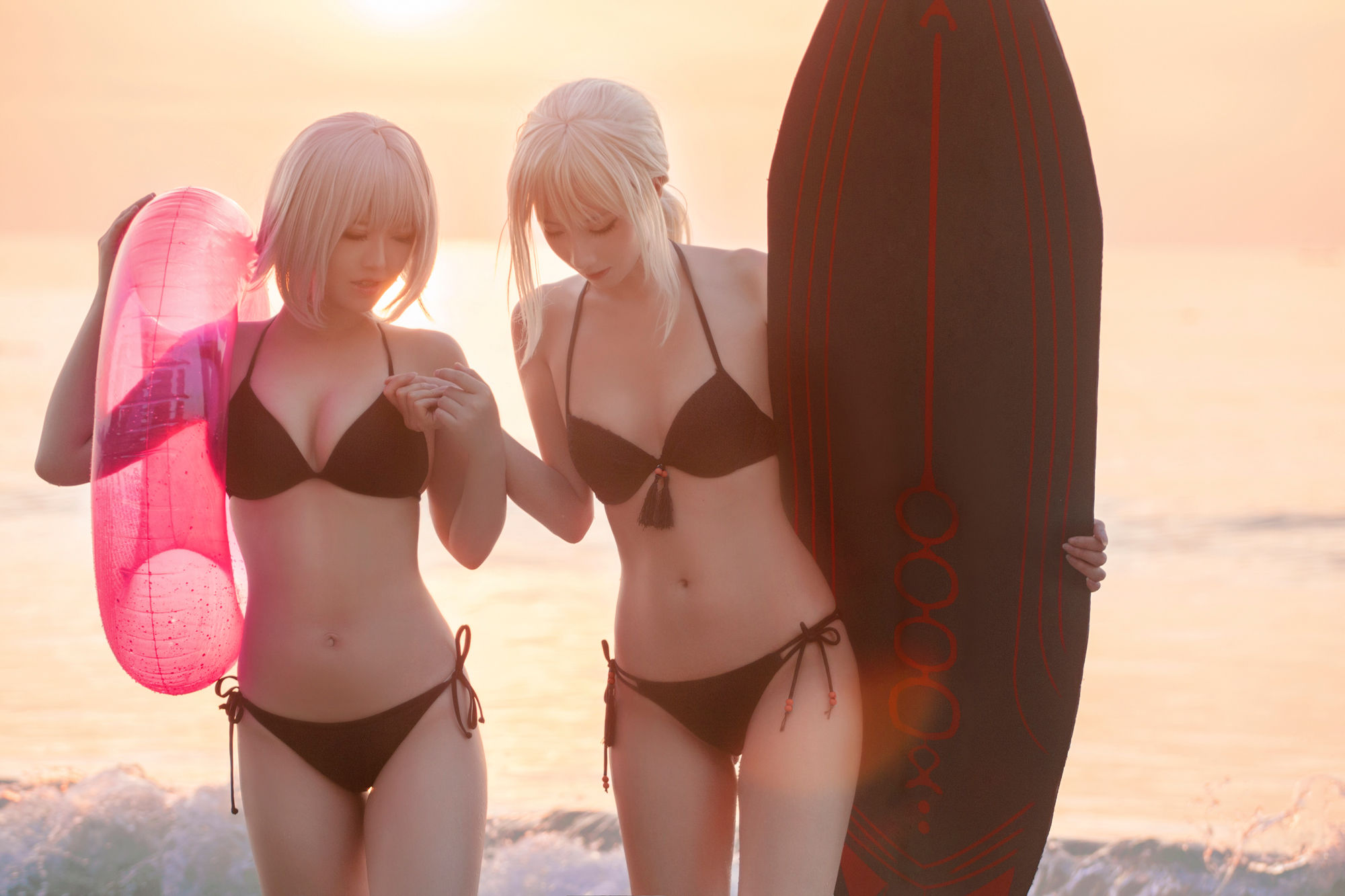 半半子索索sophia – 海边泳装 Cosplay-第28张