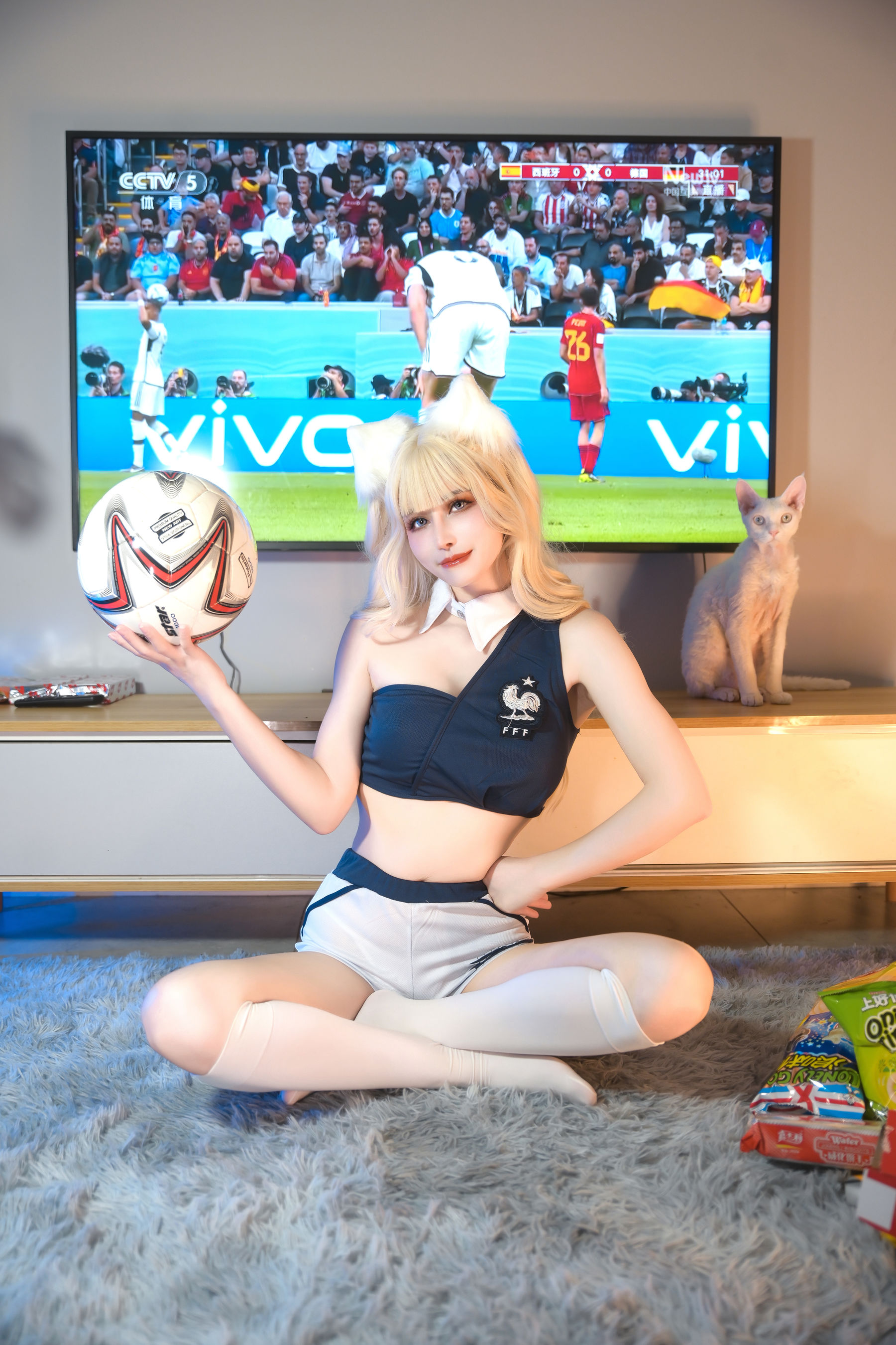 鹿八岁 – 足球少女 Cosplay-第79张