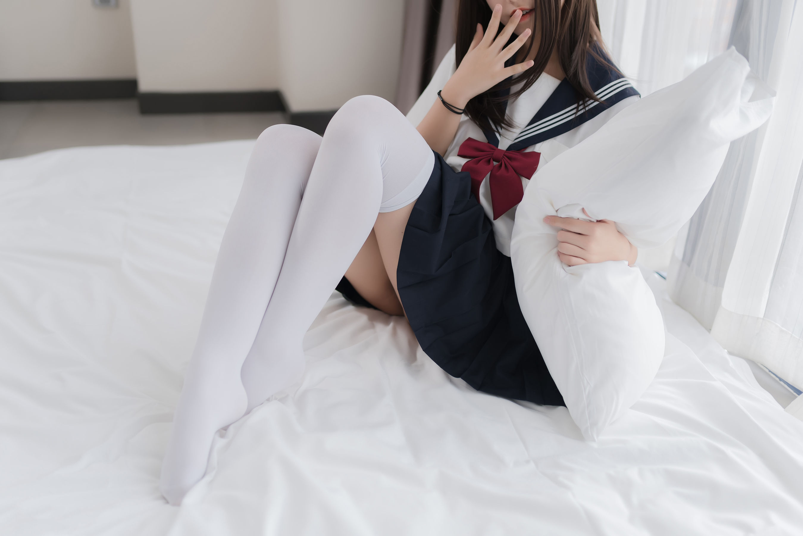 萌系小姐姐蜜汁猫裘 猫耳JK Cosplay-第3张