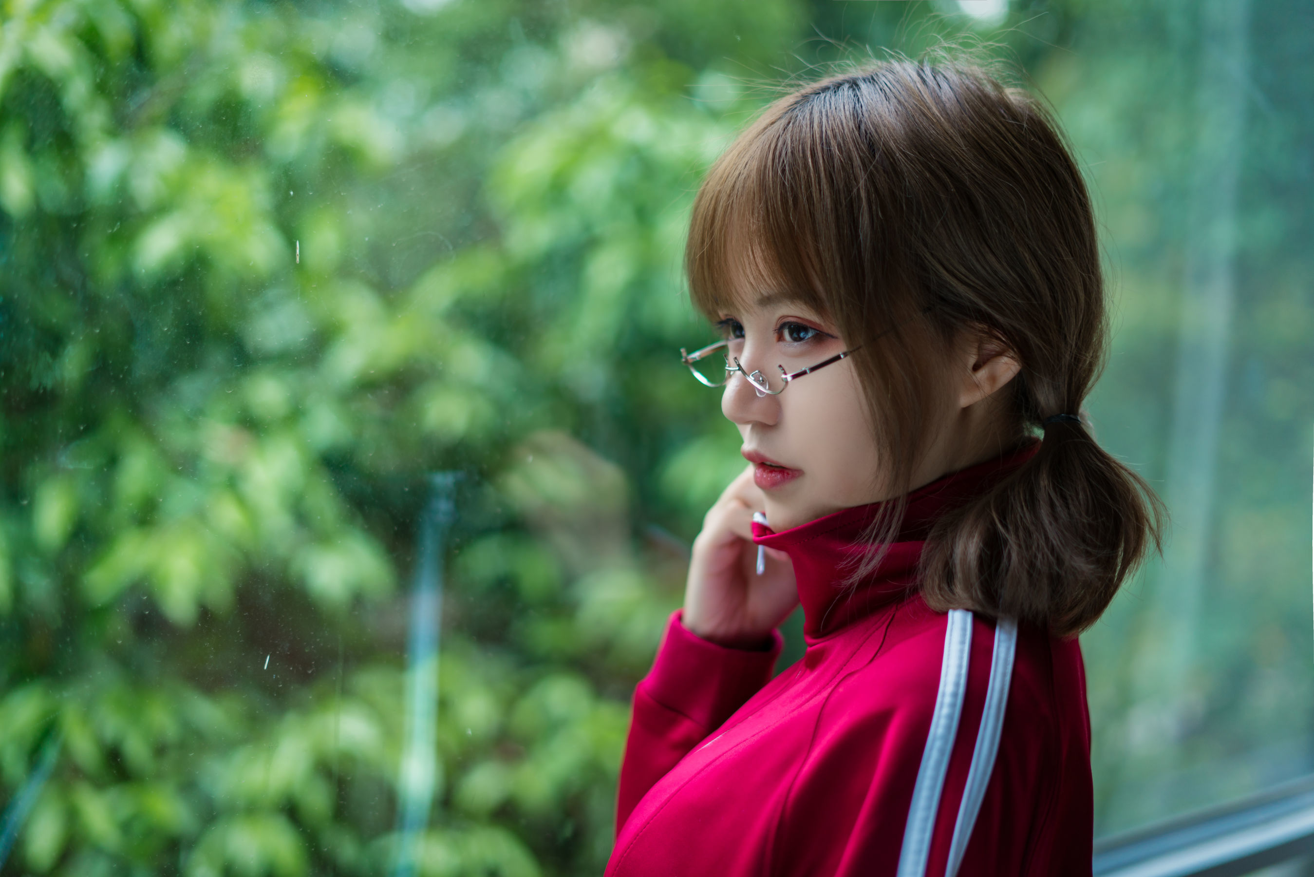 动漫博主小仓千代w – 红色体操服 Cosplay-第47张