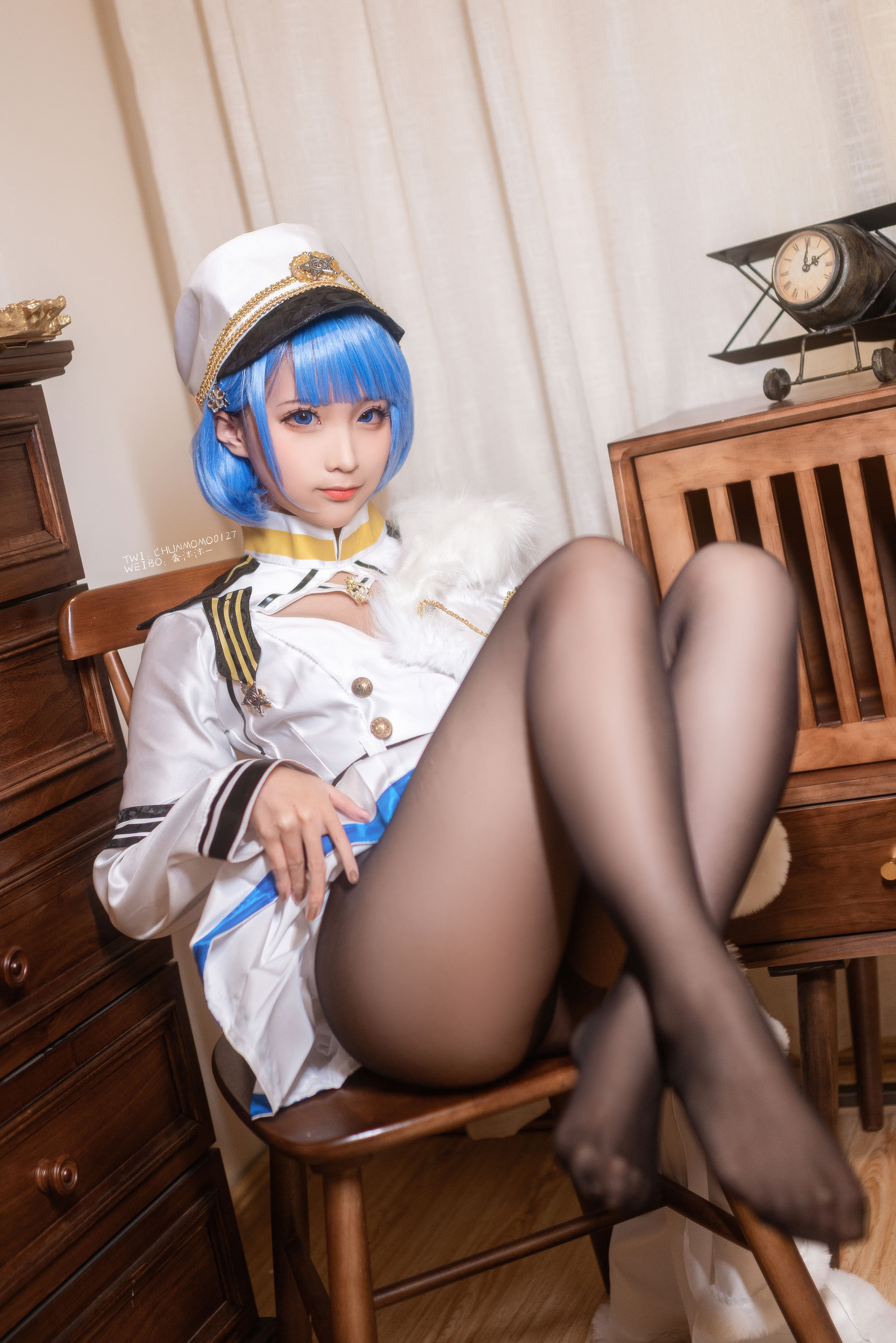 动漫博主蠢沫沫 – 恰巴耶夫 Cosplay-第38张