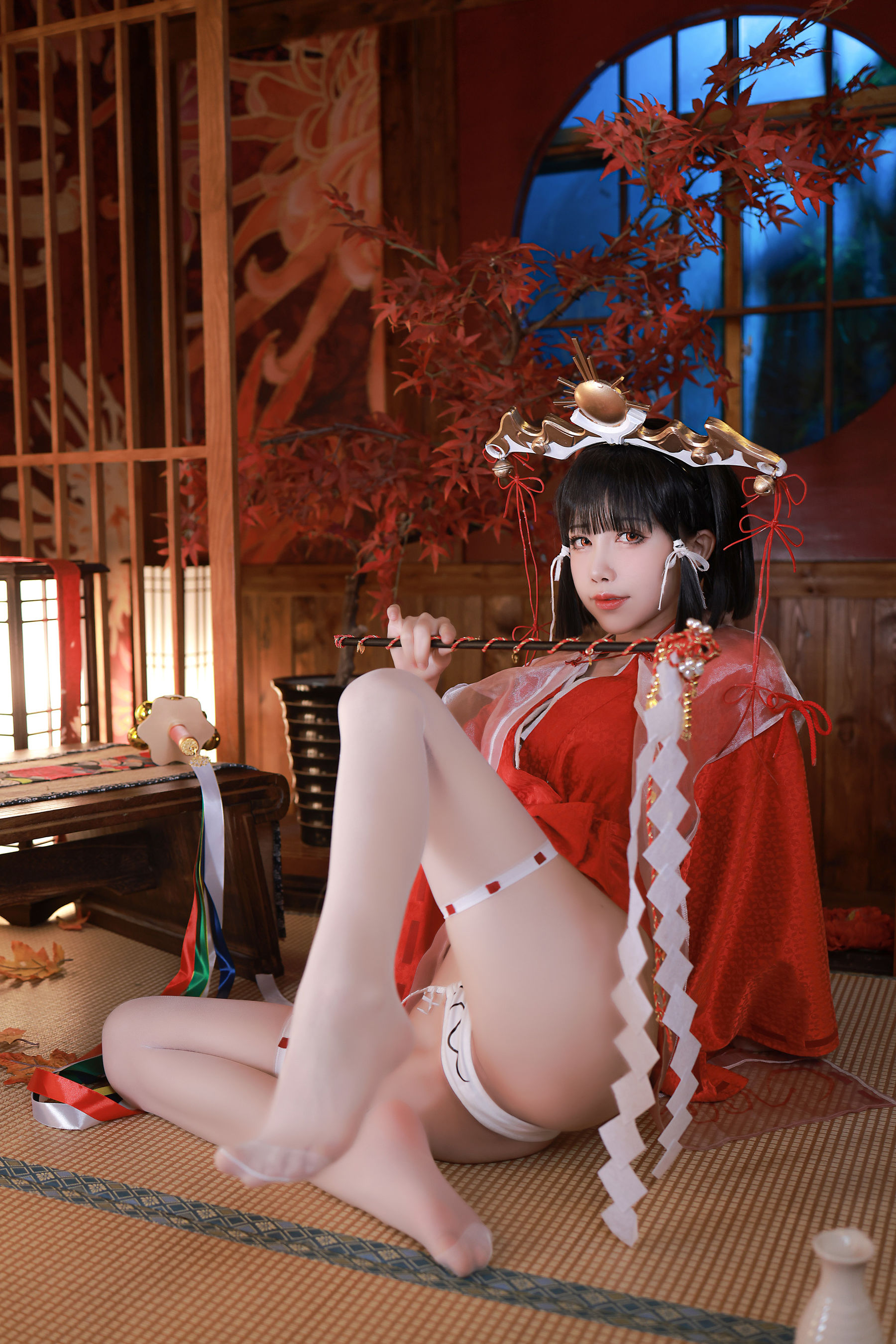 动漫博主水淼aqua – 黑兽 辉夜巫女 Cosplay-第72张