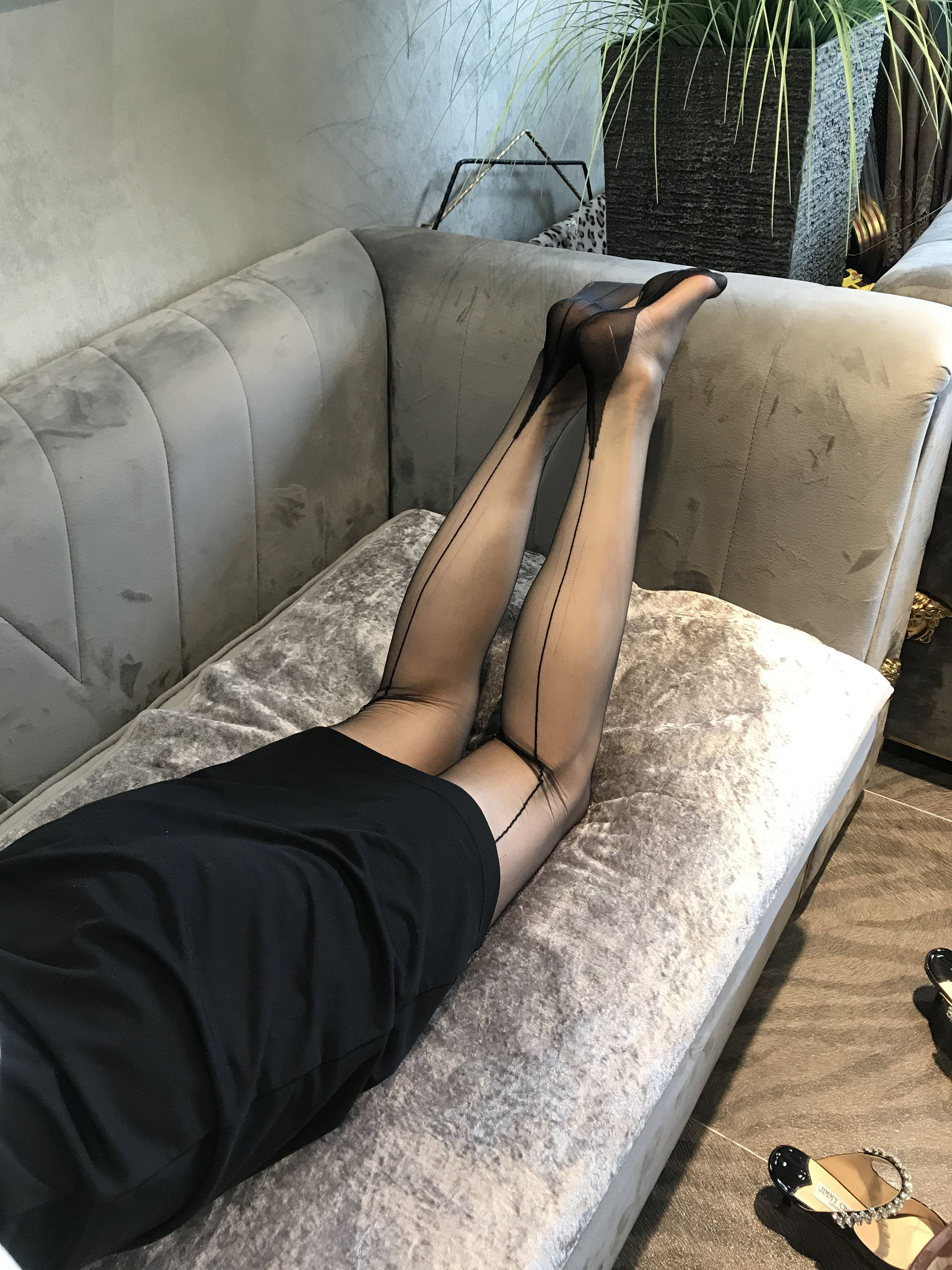 丝足博主麋鹿_Monroe 2020.07.12 黑色吊袜 Cosplay-第52张