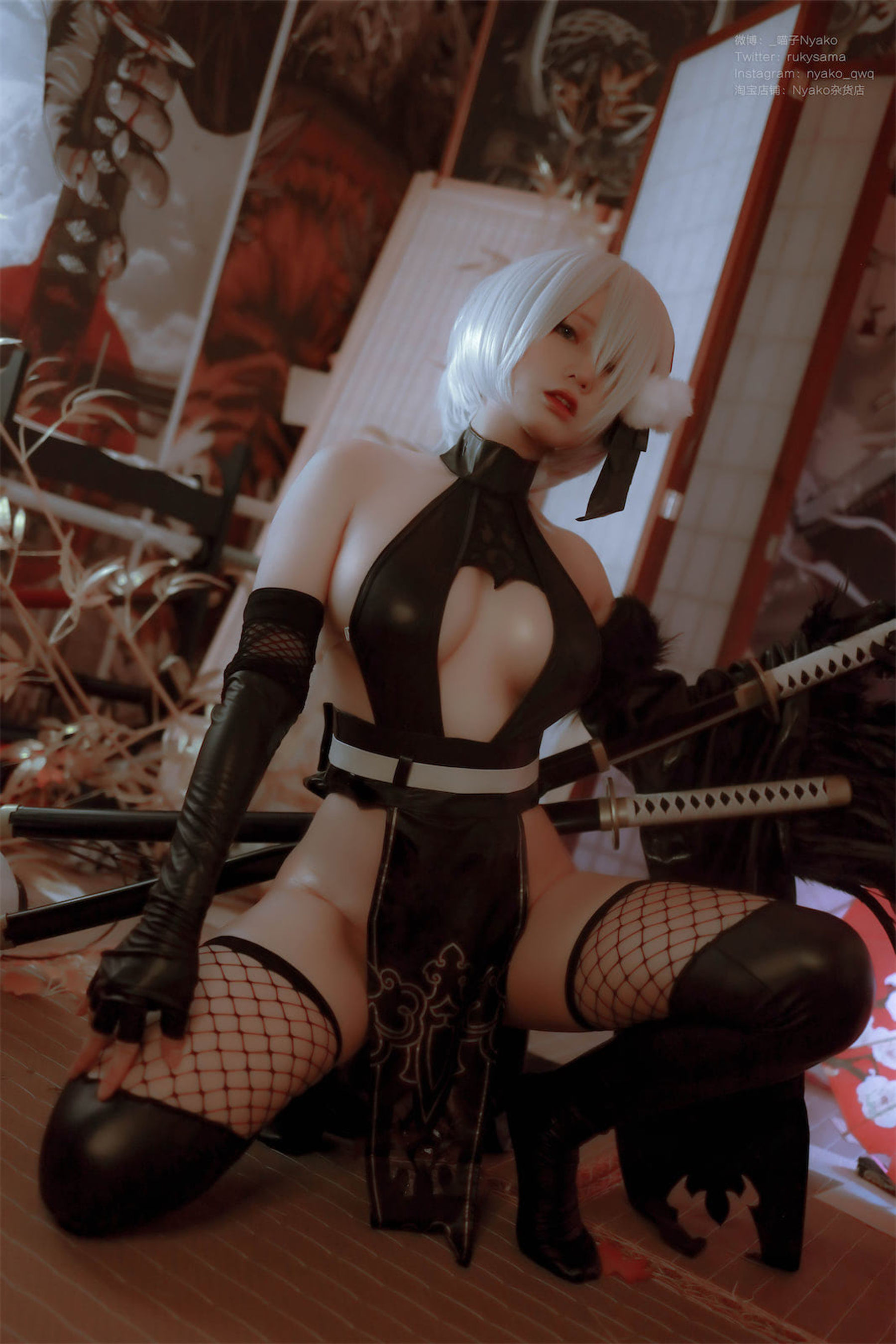萌妹子Nyako喵子 – 2B同人旗袍 Cosplay-第37张