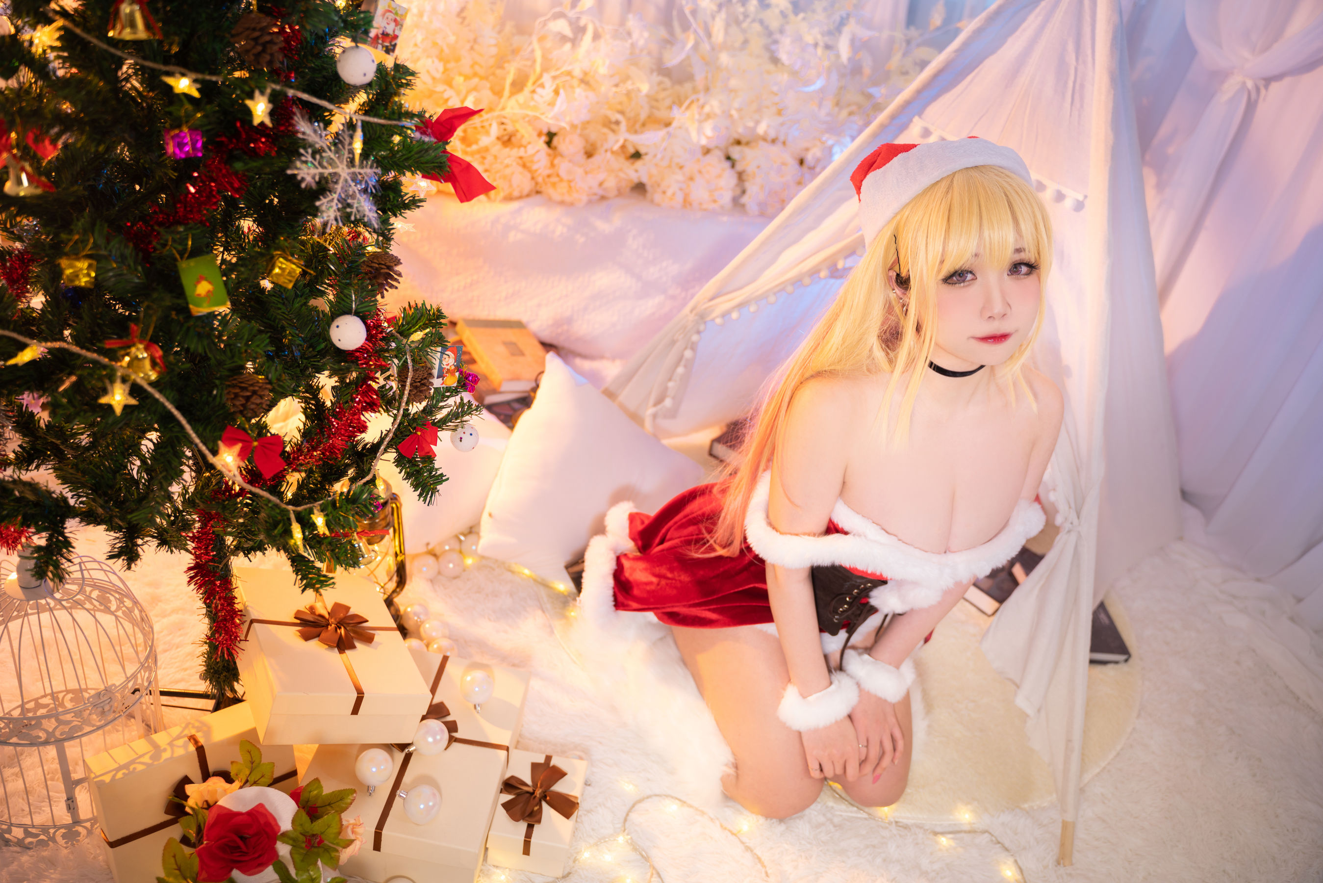 贞子蜜桃 – 喜多川夢海 圣诞 Cosplay-第42张