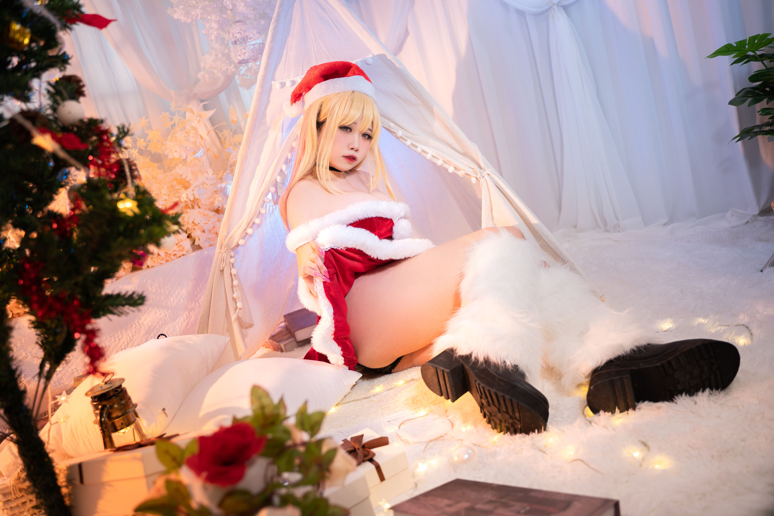 贞子蜜桃 – 喜多川夢海 圣诞 Cosplay-第45张