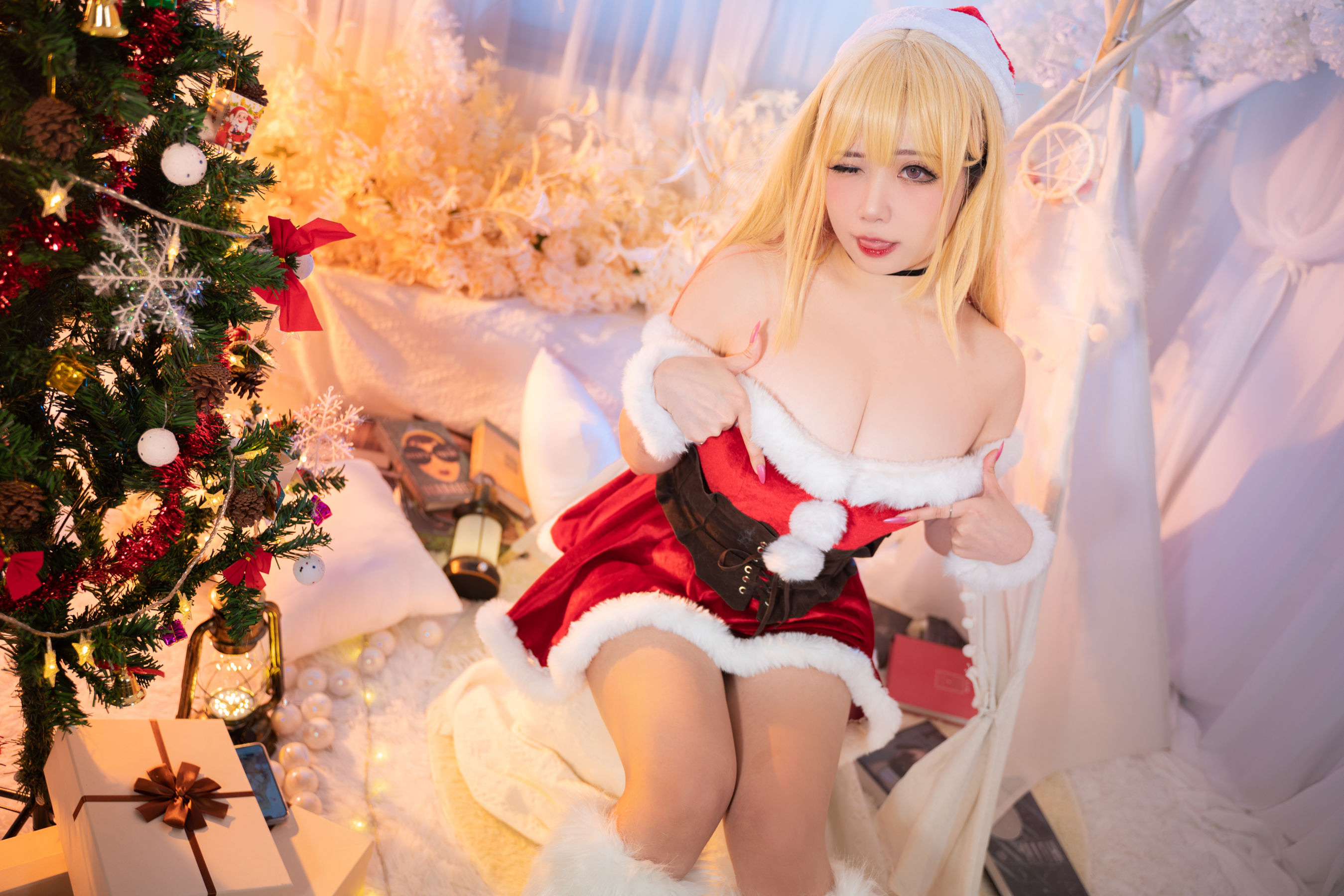 贞子蜜桃 – 喜多川夢海 圣诞 Cosplay-第50张