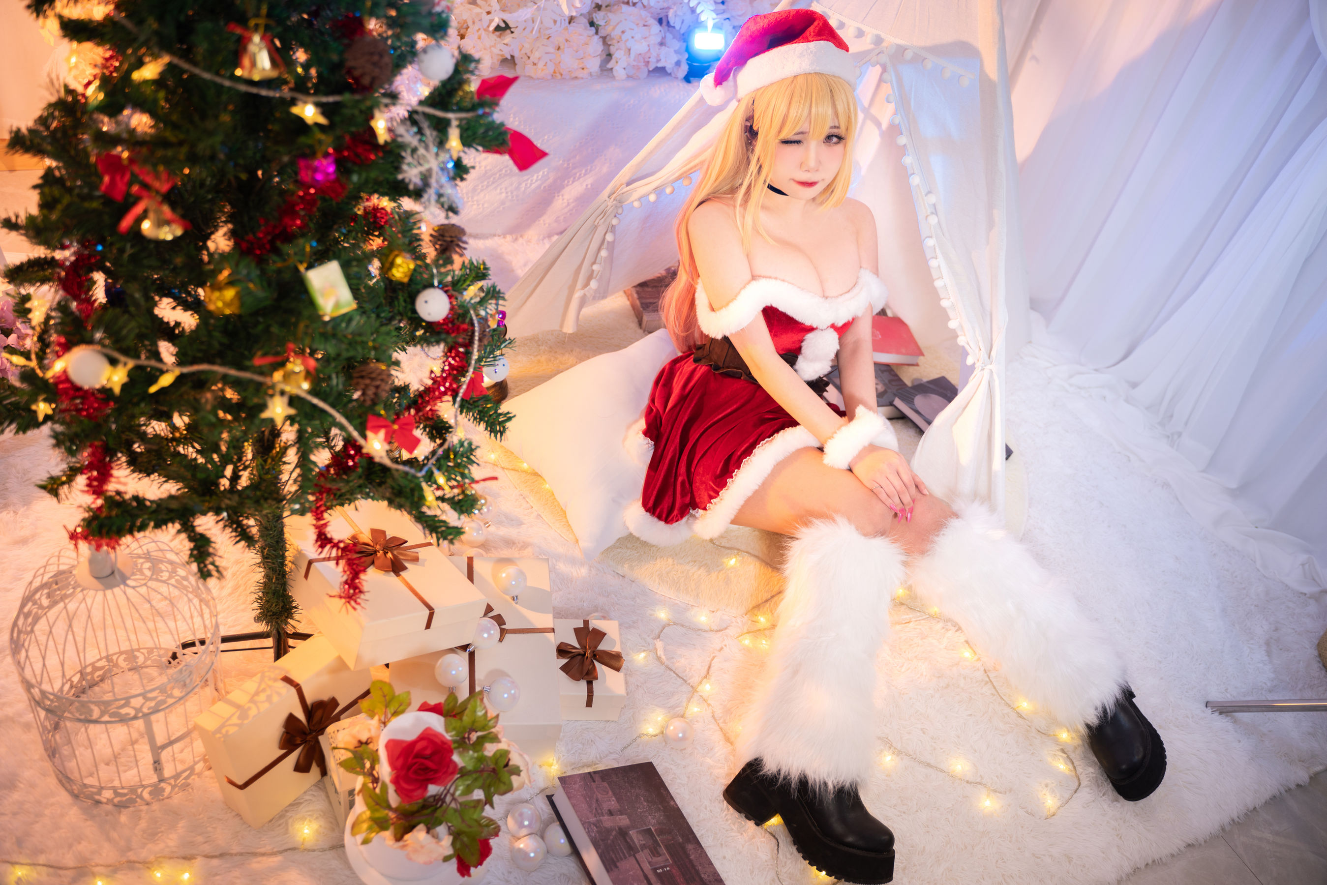 贞子蜜桃 – 喜多川夢海 圣诞 Cosplay-第57张