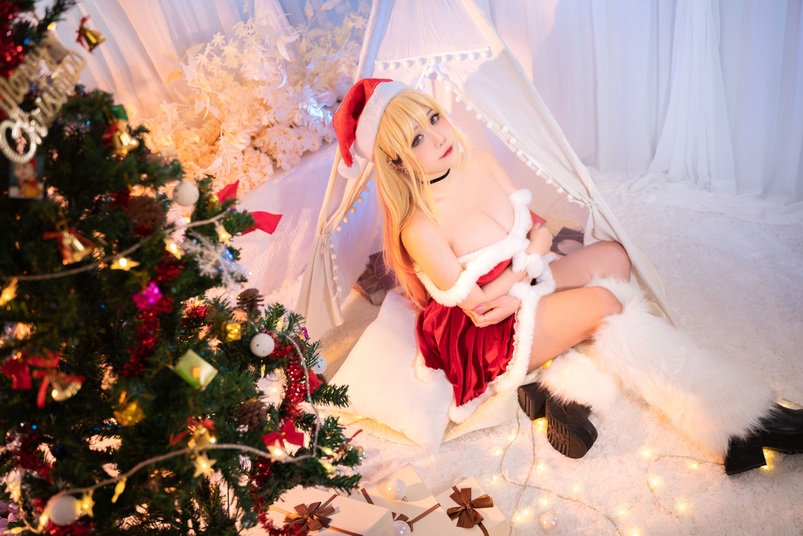 贞子蜜桃 – 喜多川夢海 圣诞 Cosplay-第55张