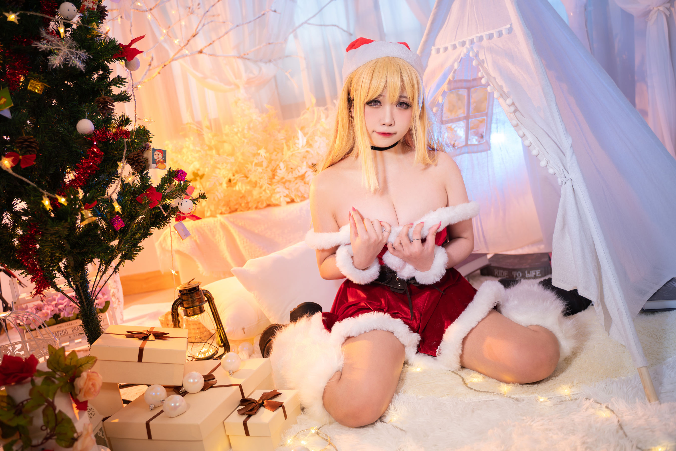 贞子蜜桃 – 喜多川夢海 圣诞 Cosplay-第35张