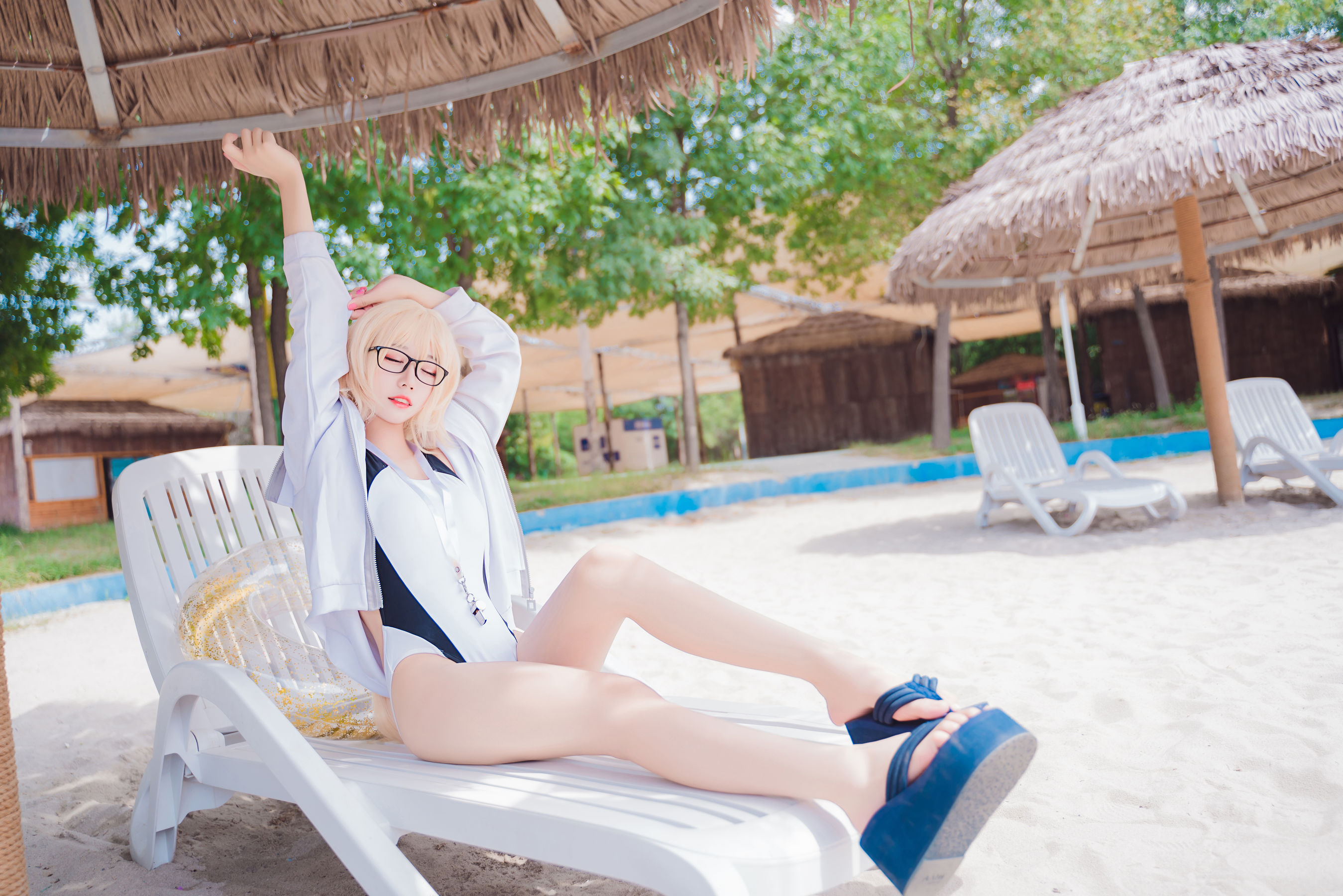 猫君君MaoJun – 贞德竞技泳装 Cosplay-第46张