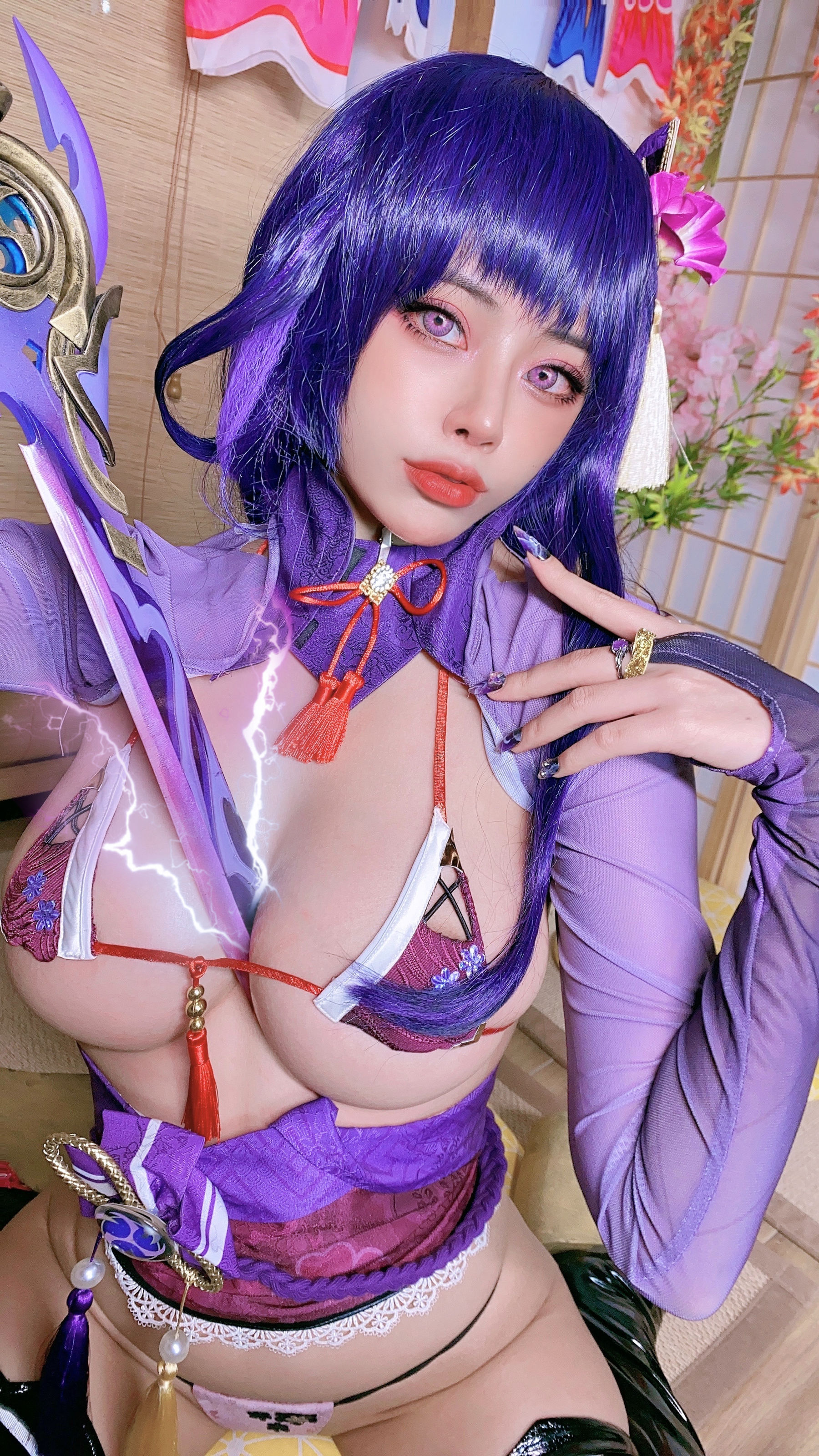 日本性感萝莉Byoru – Raiden Shogun Cosplay-第49张