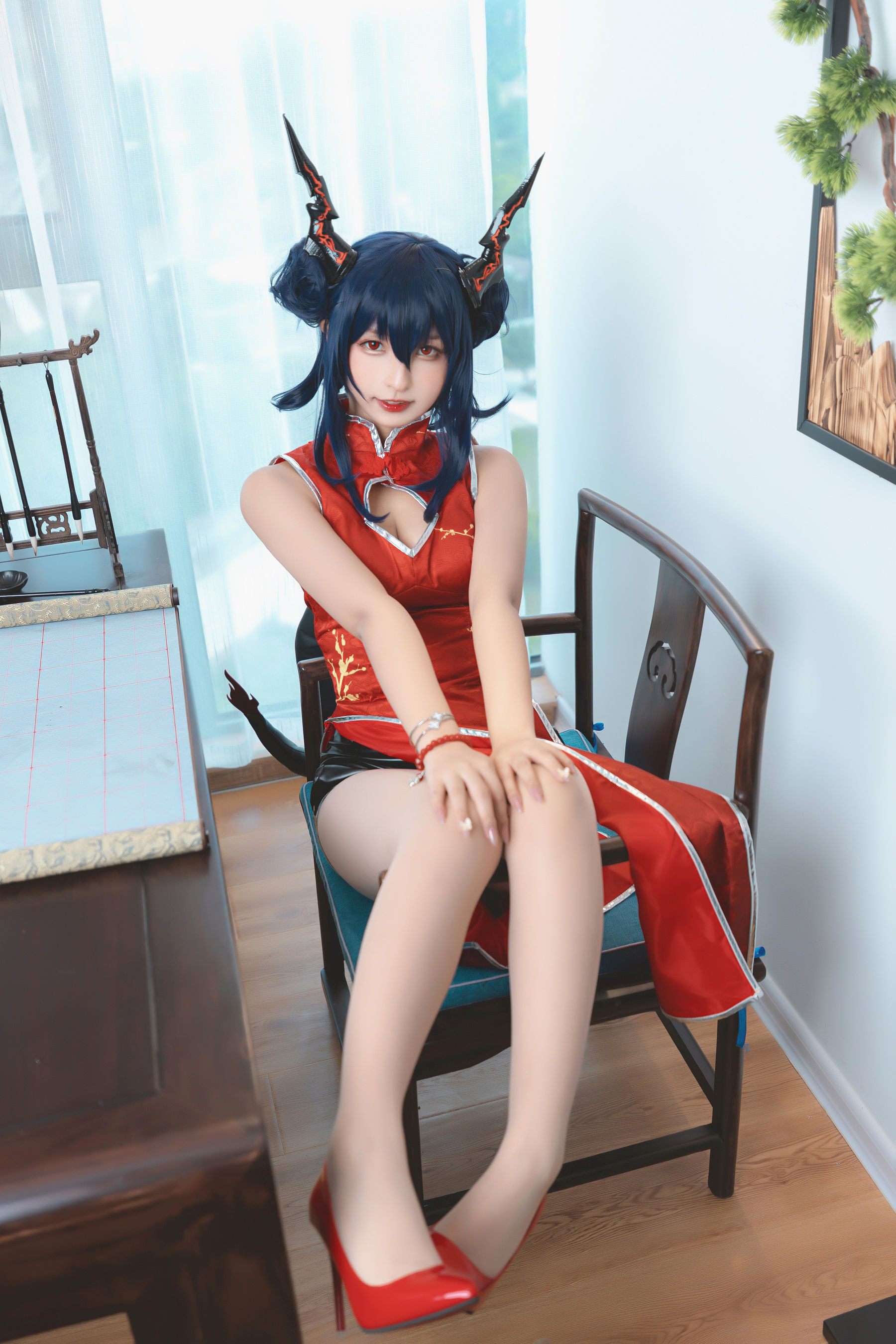 [Cosplay写真] 萝莉神楽坂真冬 – 旗袍魔女 Cosplay-第75张