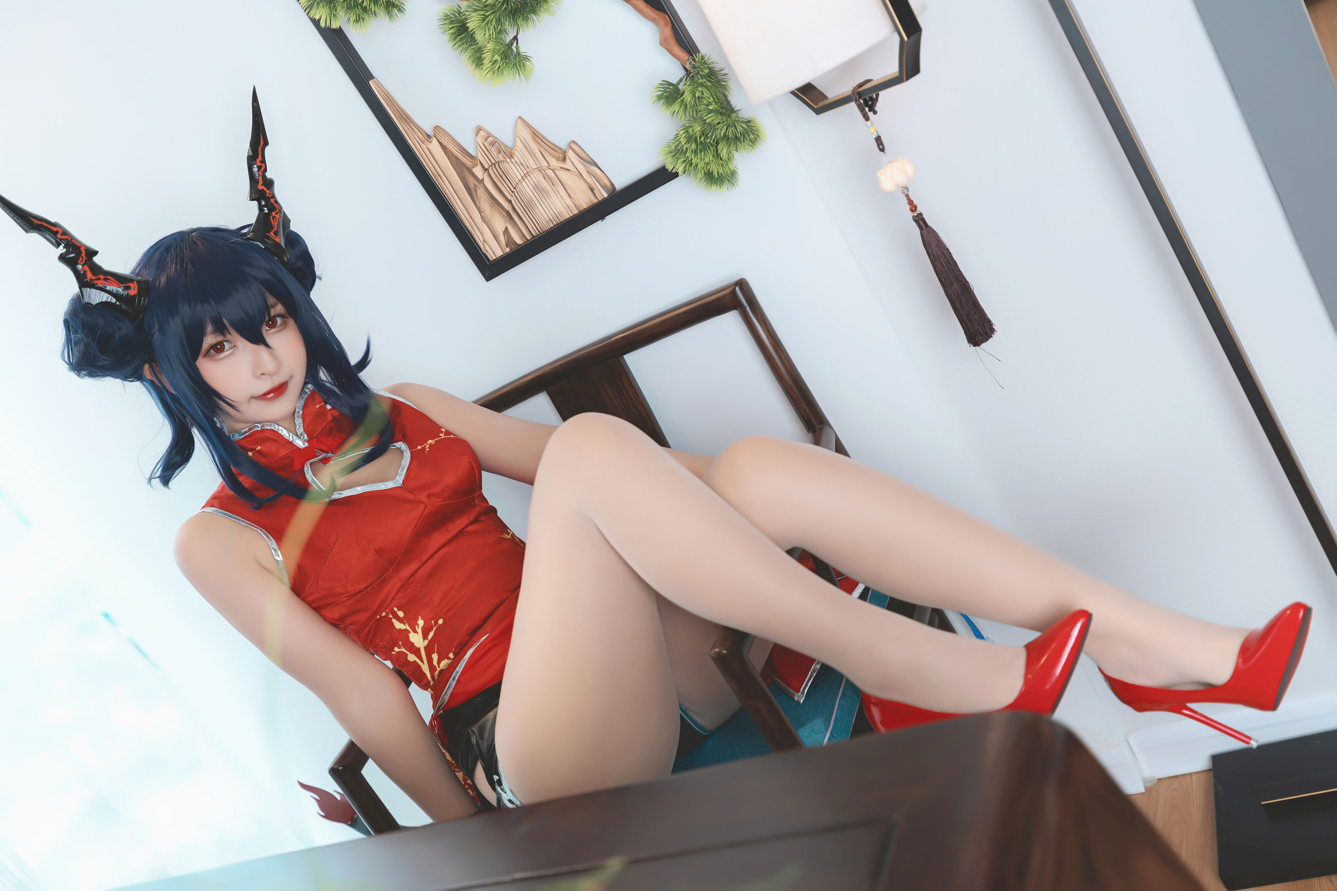 [Cosplay写真] 萝莉神楽坂真冬 – 旗袍魔女 Cosplay-第72张