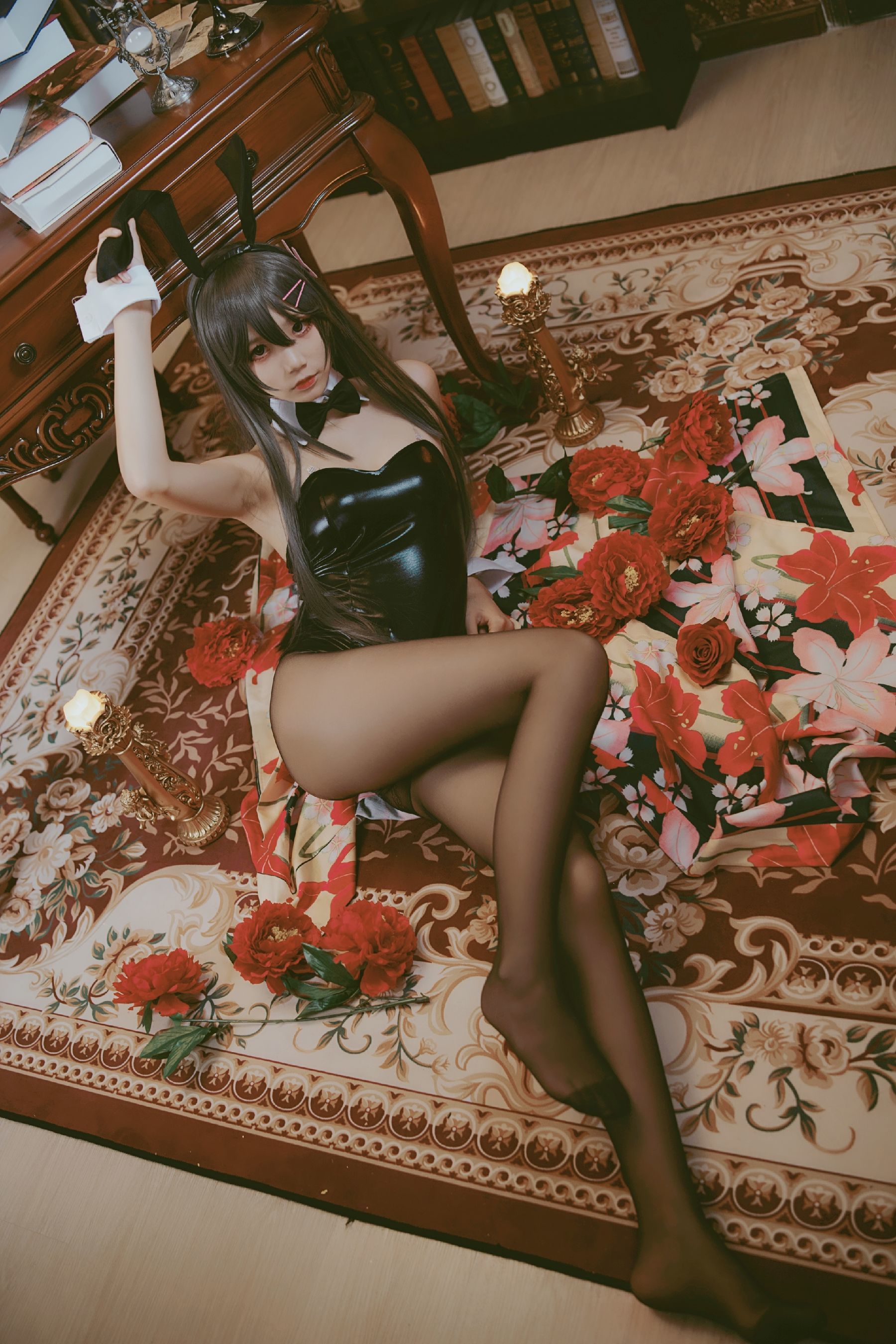 [萝莉COS] 清纯少女五更百鬼 – 樱岛麻衣兔女郎 Cosplay-第28张