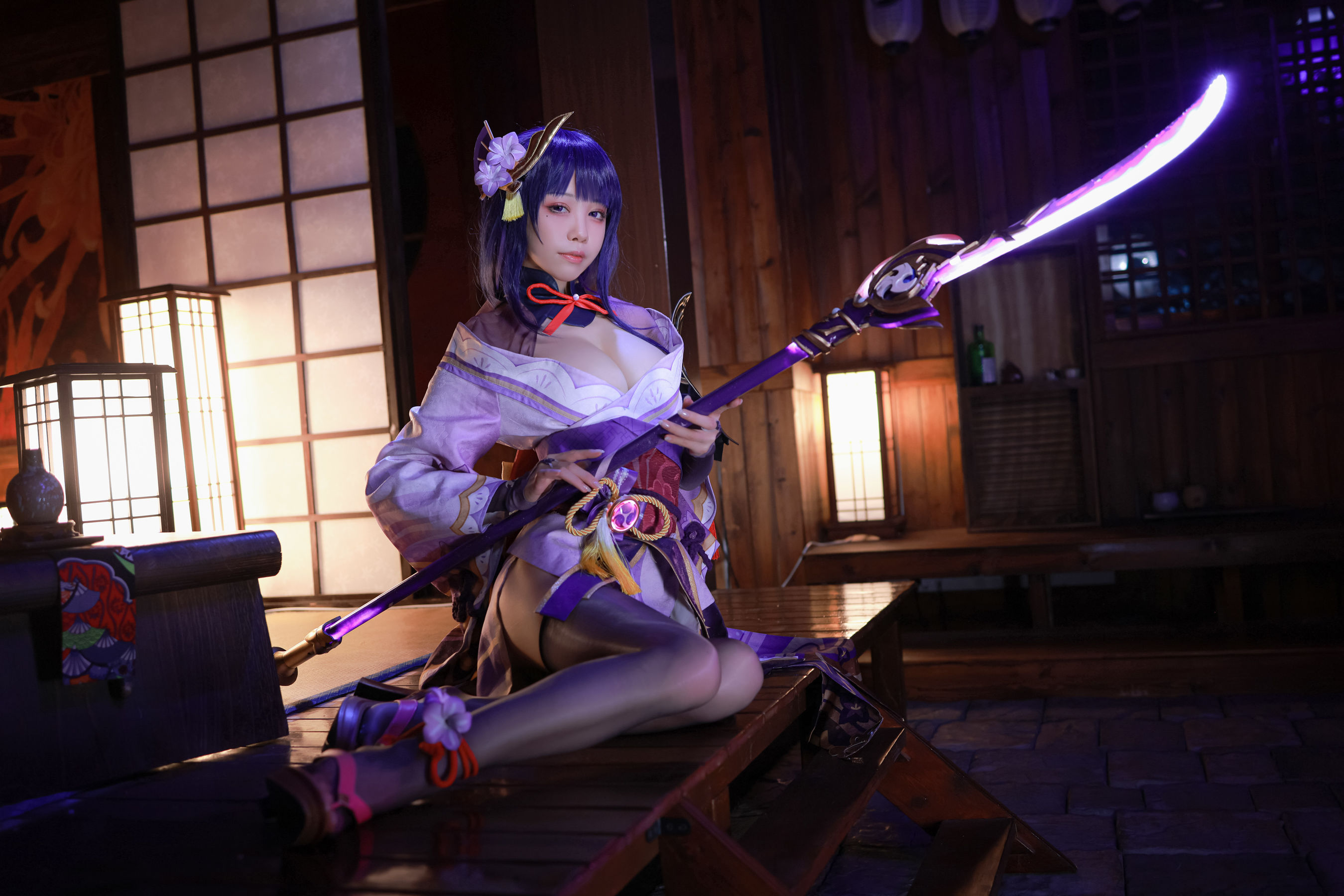 动漫博主水淼aqua – 雷电将军 Cosplay-第86张