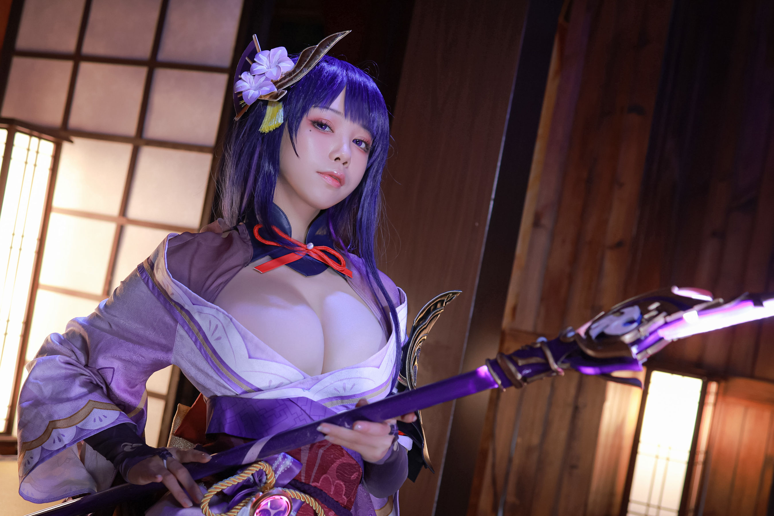 动漫博主水淼aqua – 雷电将军 Cosplay-第87张