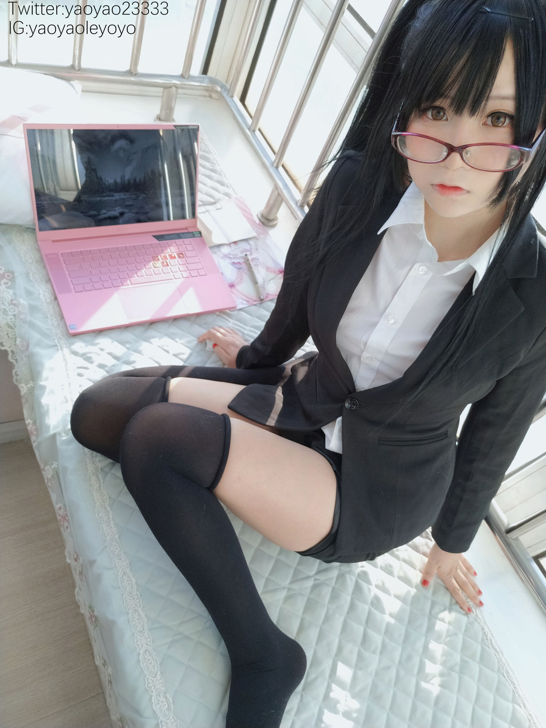 萌妹子Coser摇摇乐yoyo – 补习老师 Cosplay-第79张