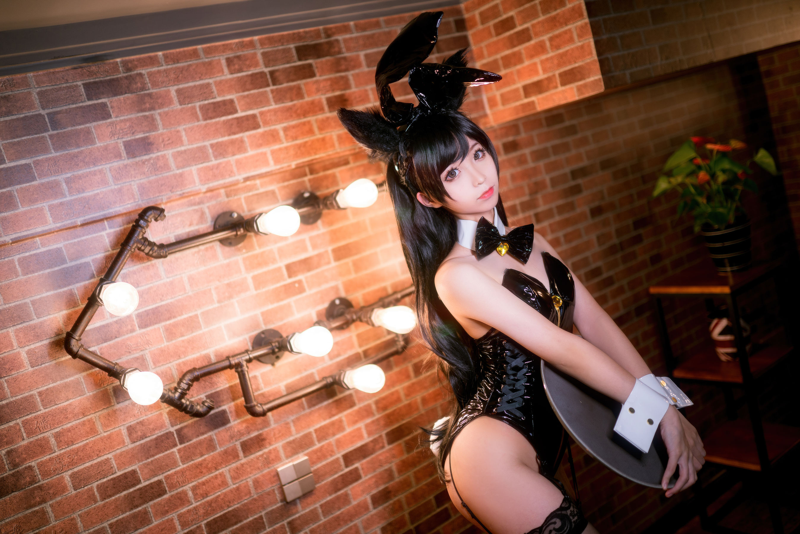 动漫博主蠢沫沫 爱宕兔女郎 Cosplay-第3张