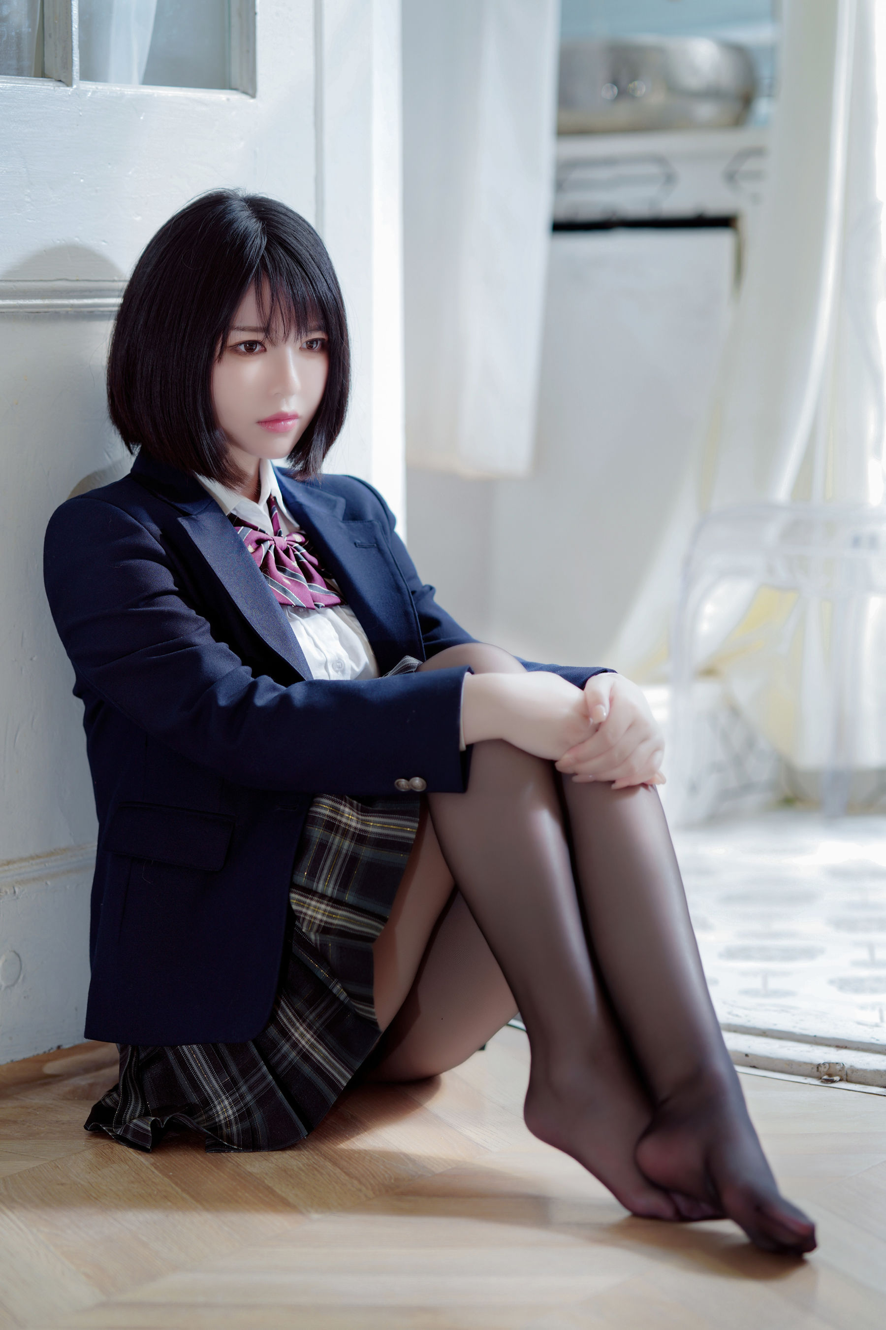 半半子 – 彼女の制服姿が好き Cosplay-第27张