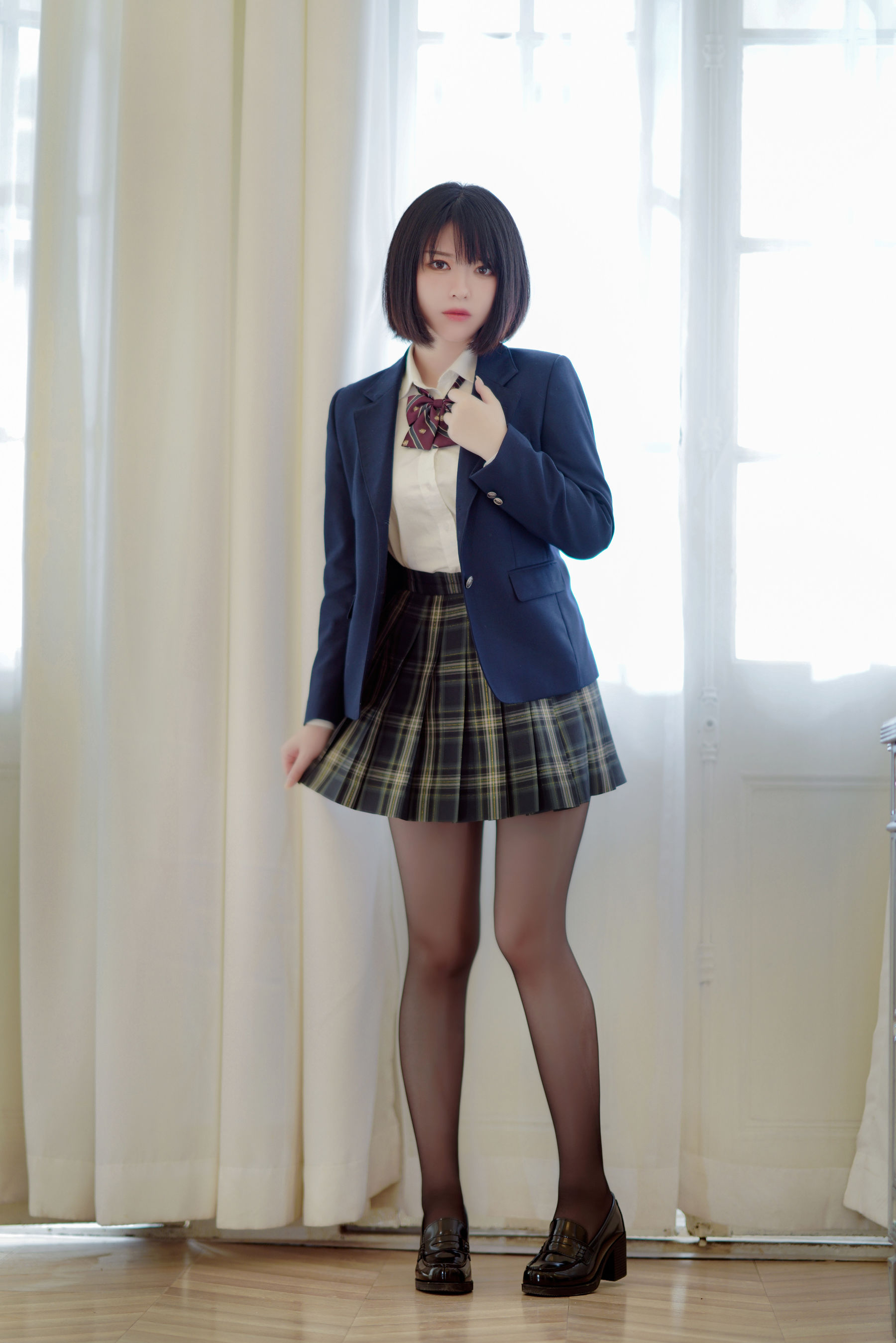半半子 – 彼女の制服姿が好き Cosplay-第50张
