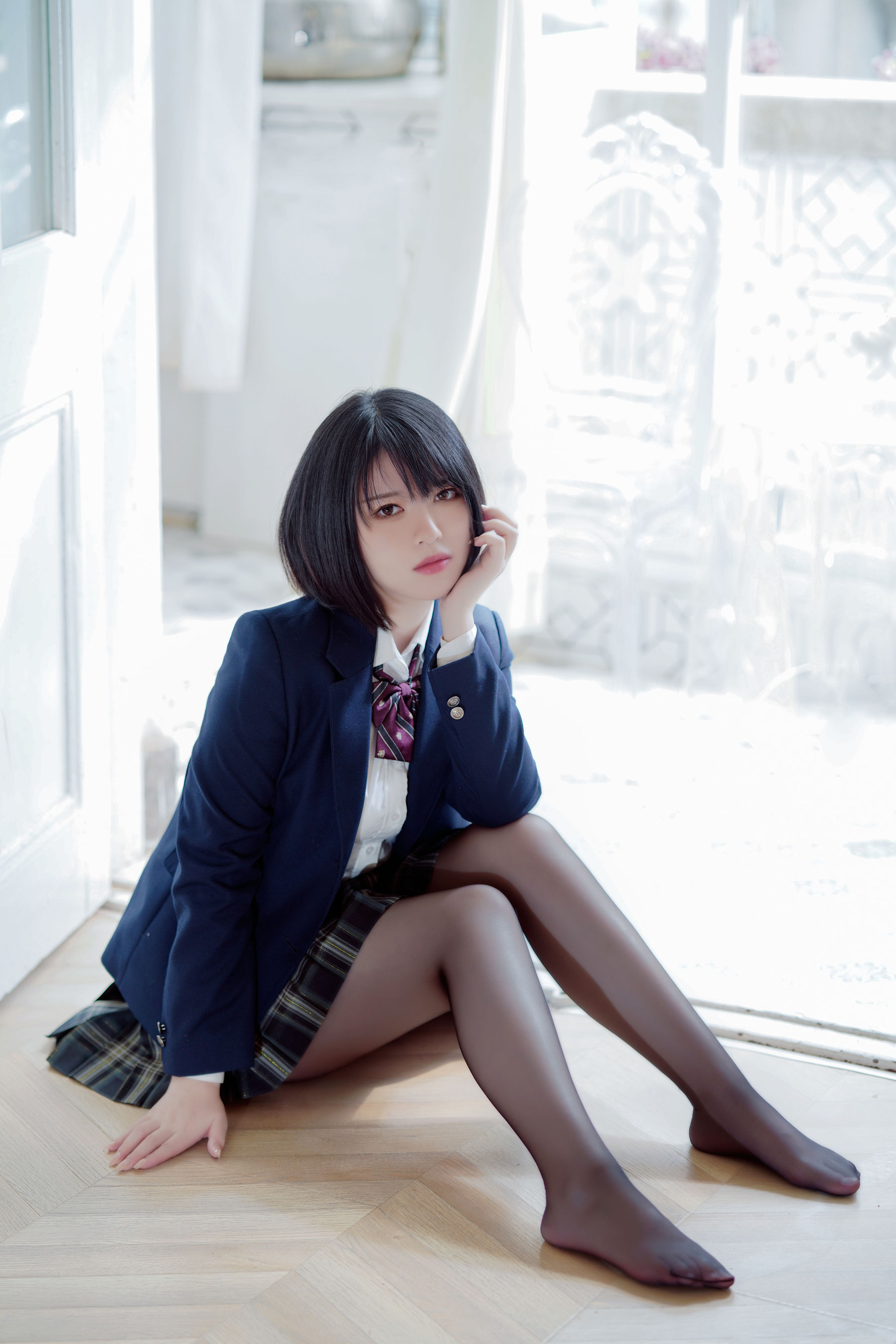 半半子 – 彼女の制服姿が好き Cosplay-第51张