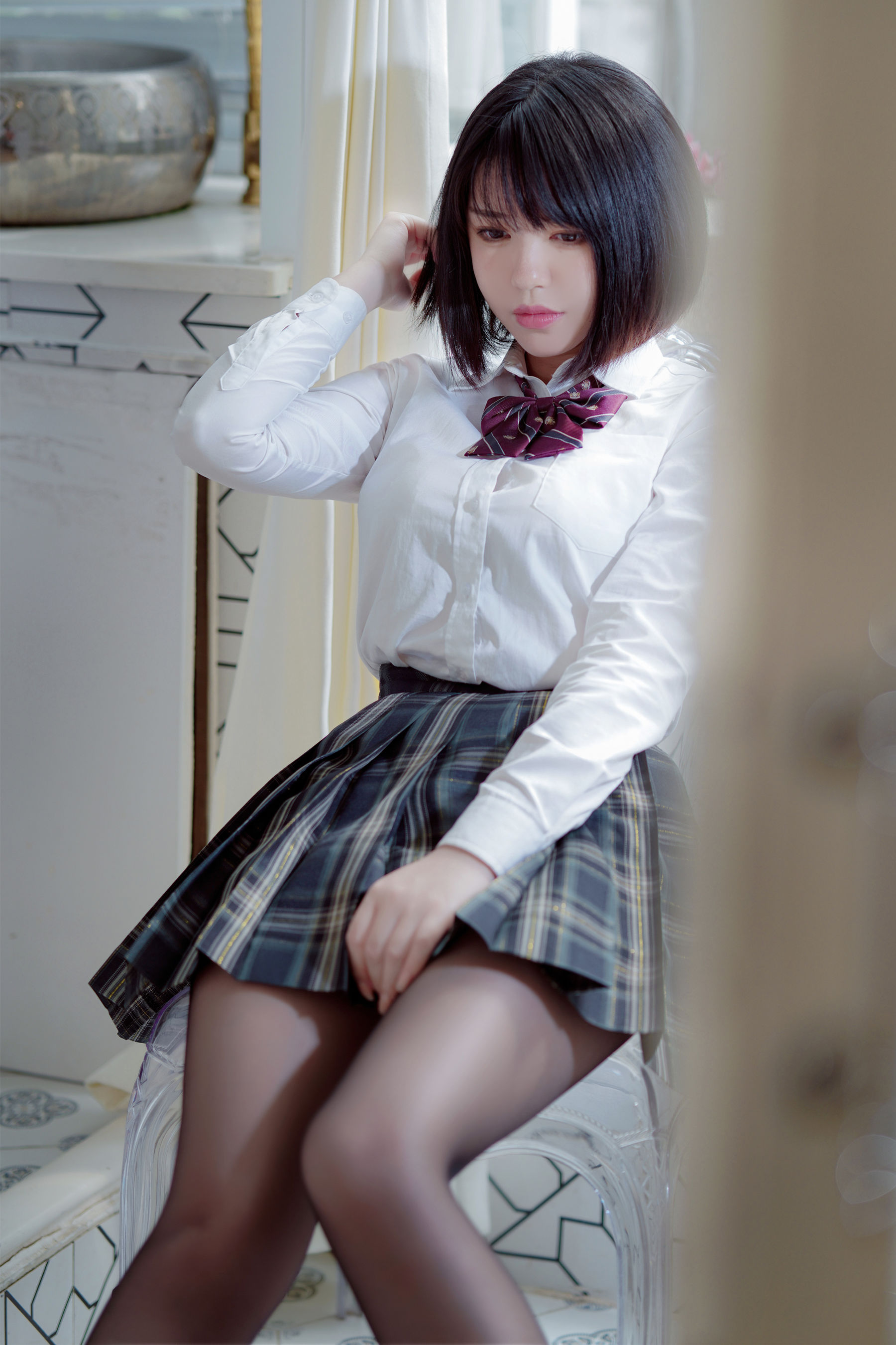 半半子 – 彼女の制服姿が好き Cosplay-第36张