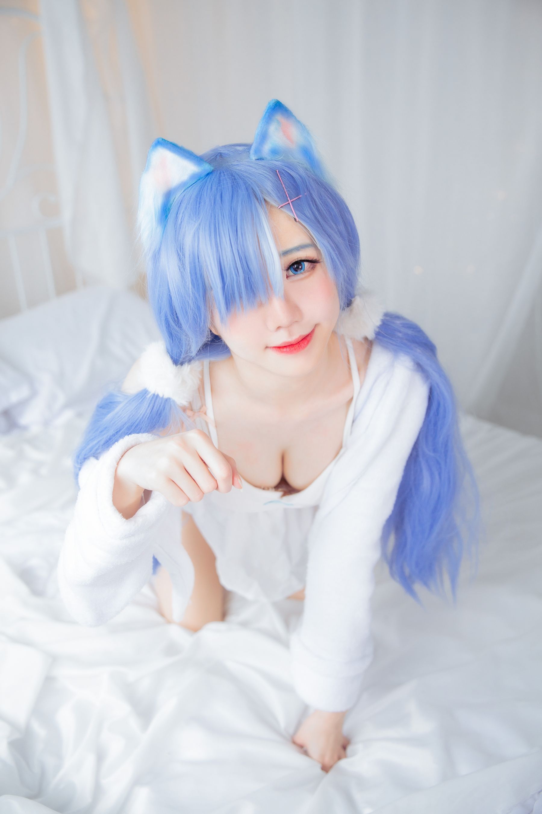 Sally Dorasnow – Rem White Kitty Cosplay-第38张