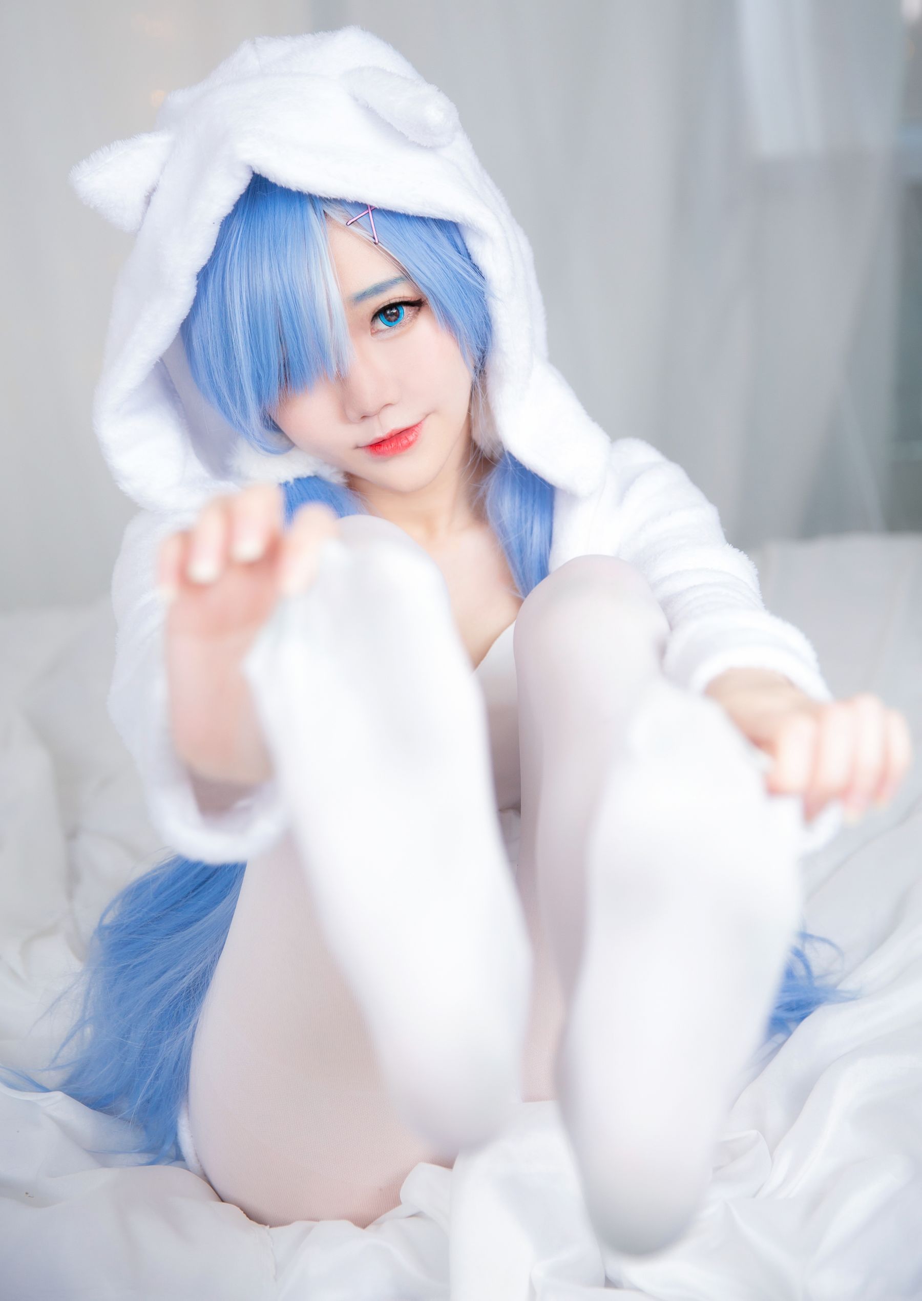 Sally Dorasnow – Rem White Kitty Cosplay-第5张